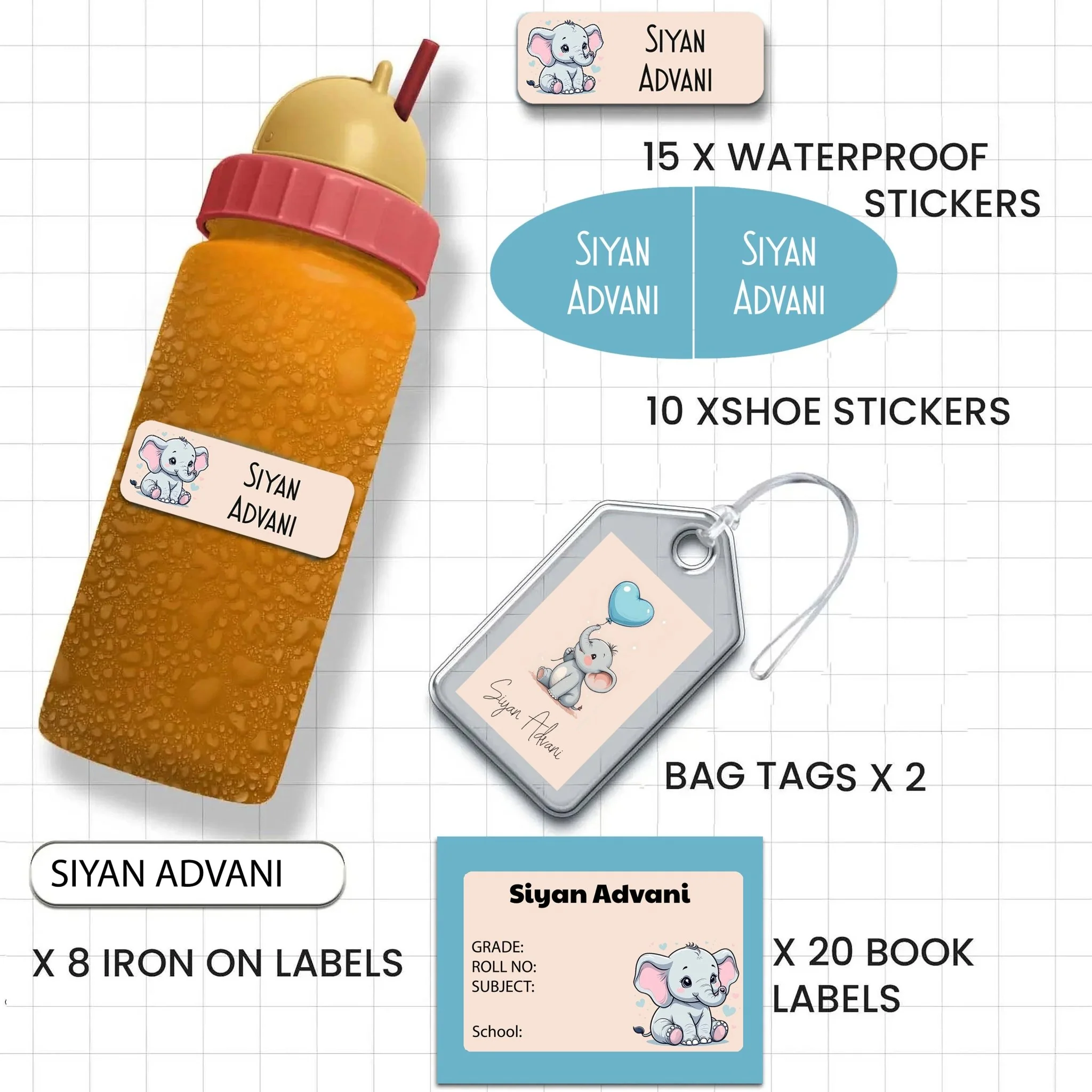 All You Need Pack - Set of 55 labels- ANIMALS & NATURE THEME - Image 10