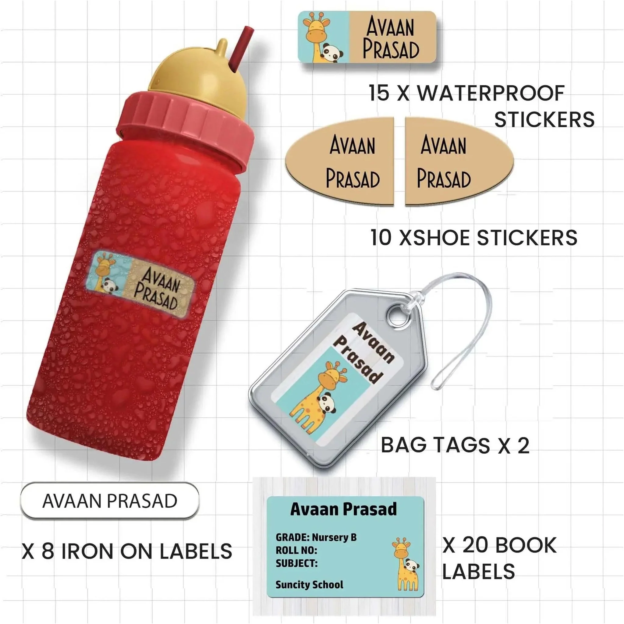 All You Need Pack - Set of 55 labels- ANIMALS & NATURE THEME - Image 12