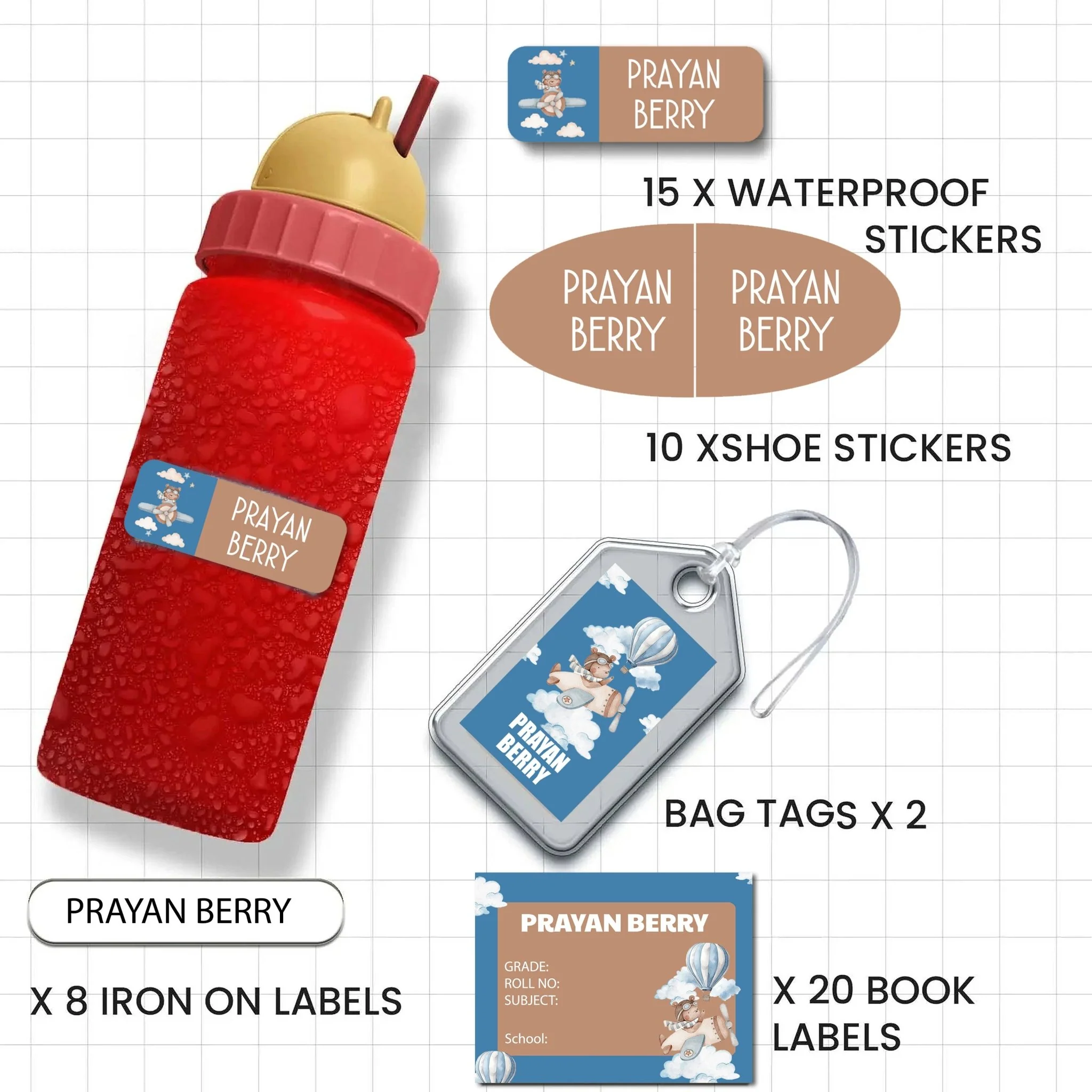 All You Need Pack - Set of 55 labels- ANIMALS & NATURE THEME - Image 5