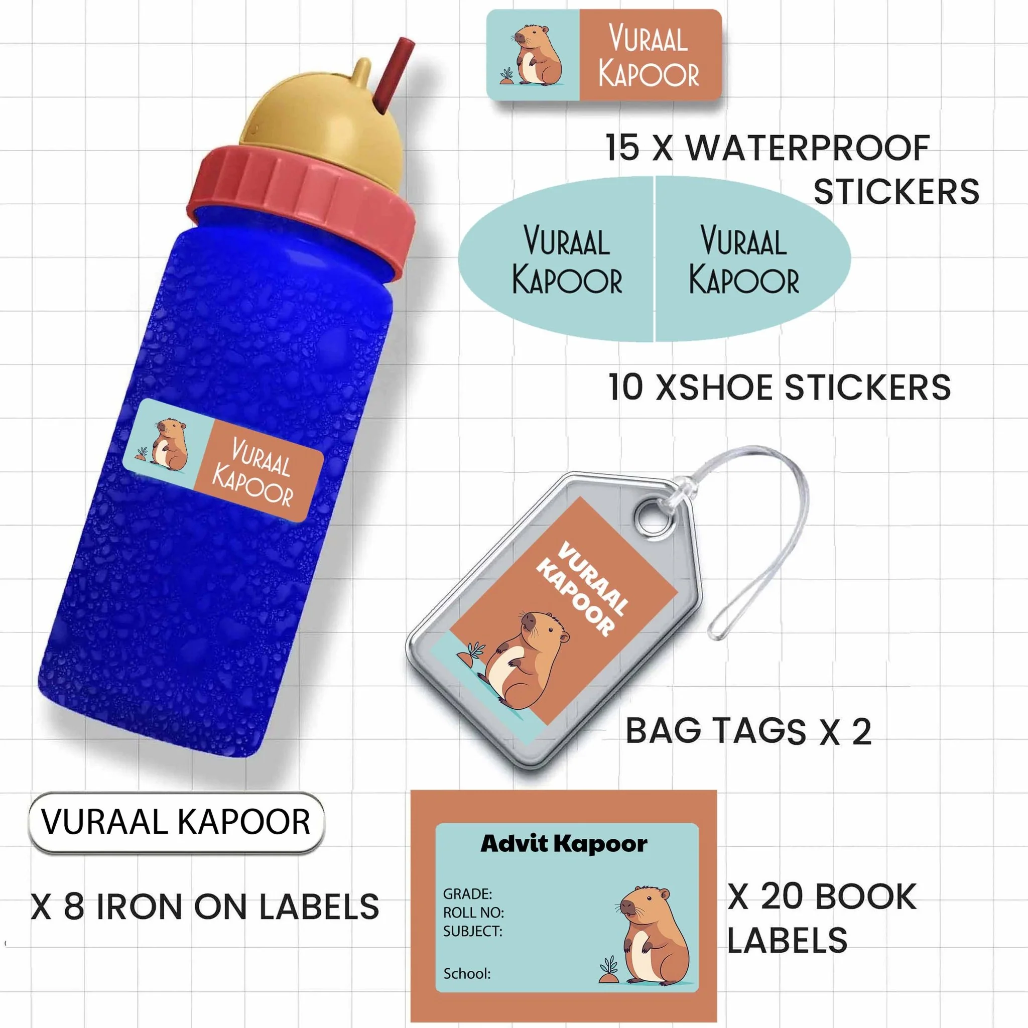 All You Need Pack - Set of 55 labels- ANIMALS & NATURE THEME - Image 8