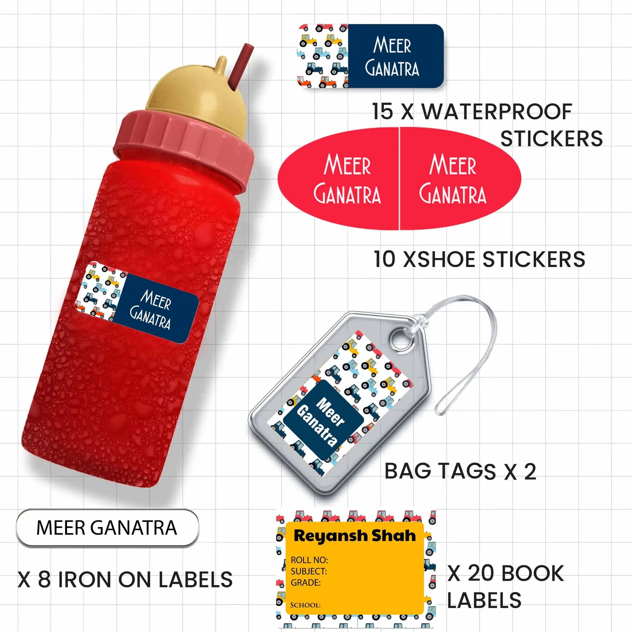 All You Need Labels Pack - Set of 55 labels- CARS & WHEELS THEME - Image 18