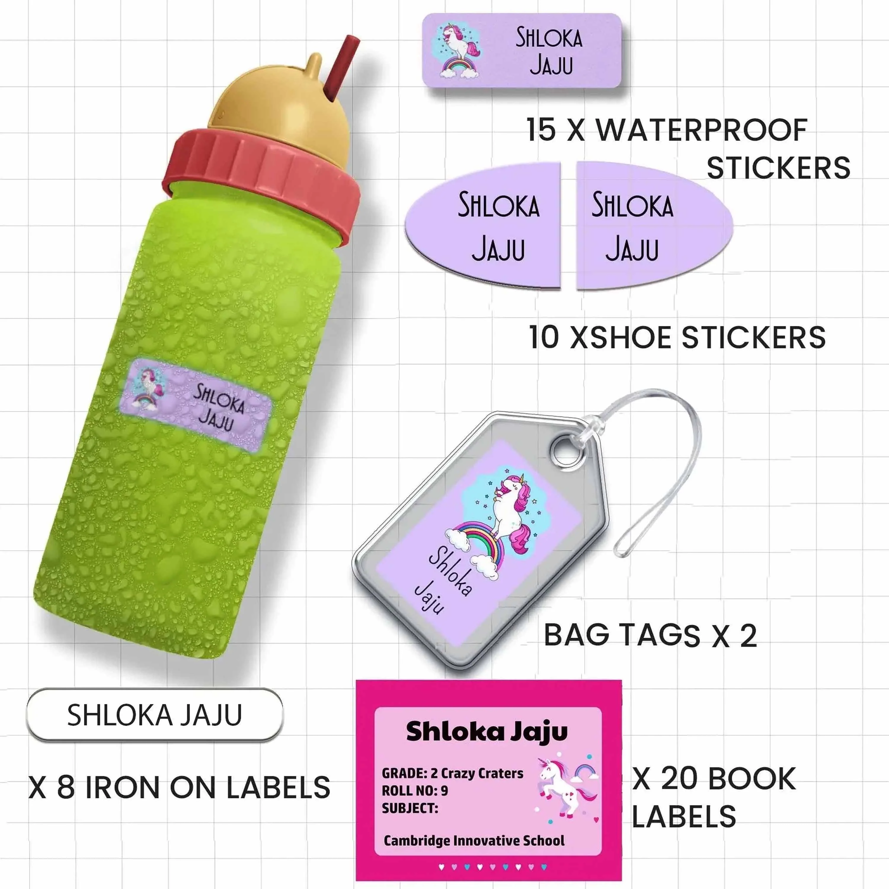 All You Need Pack - Set of 55 labels - GIRLS & PRINCESS THEME - Image 16