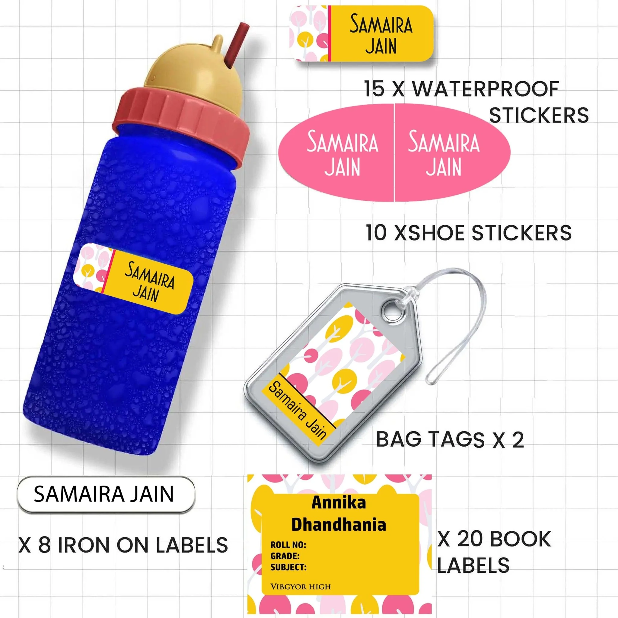 All You Need Pack - Set of 55 labels - GIRLS & PRINCESS THEME - Image 17