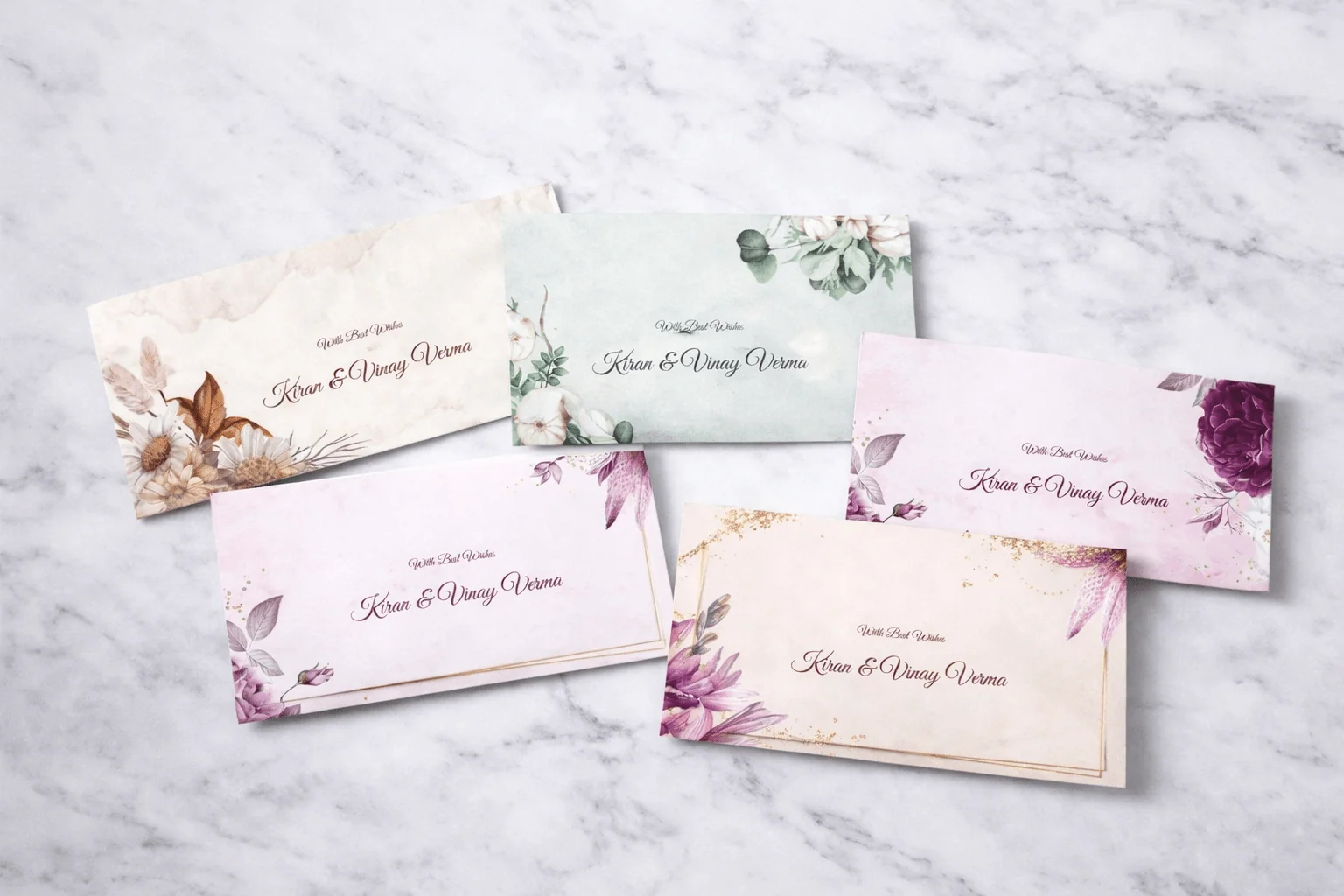 Assorted Floral Envelope Set (5 Designs) - Image 8