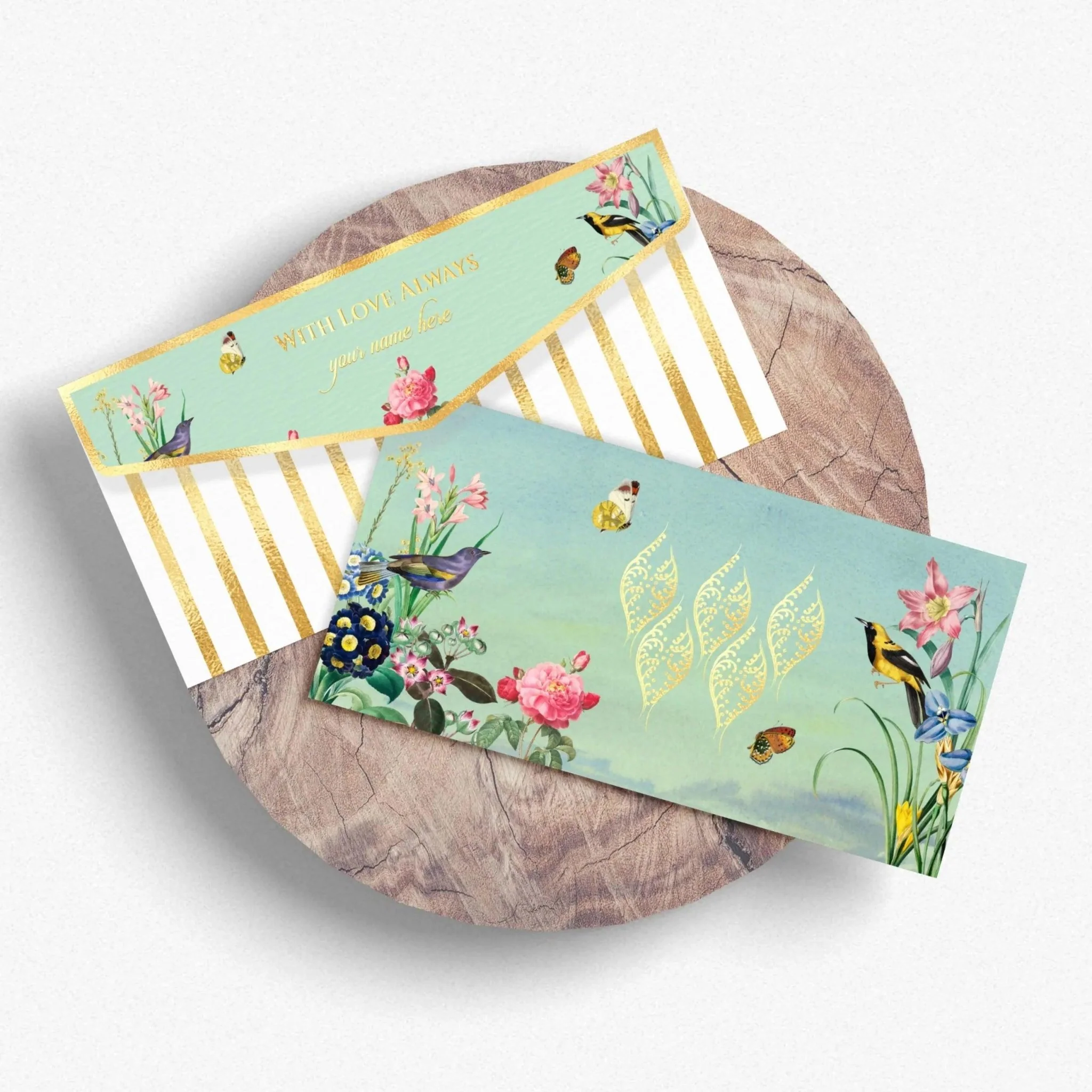 Assorted Wedding Luxe Envelope Set- Birdsong Blossoms Design - Image 4