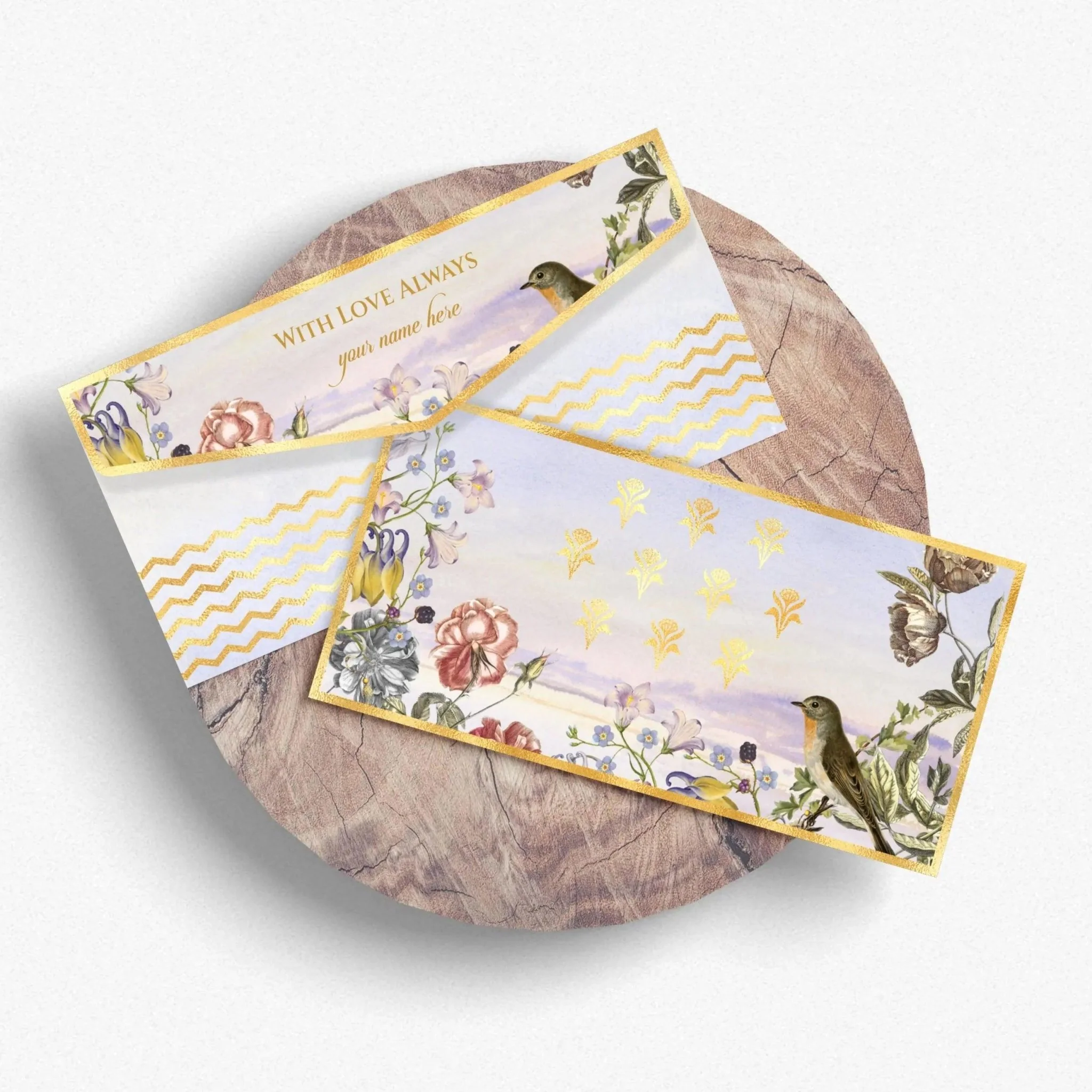 Assorted Wedding Luxe Envelope Set- Birdsong Blossoms Design - Image 5