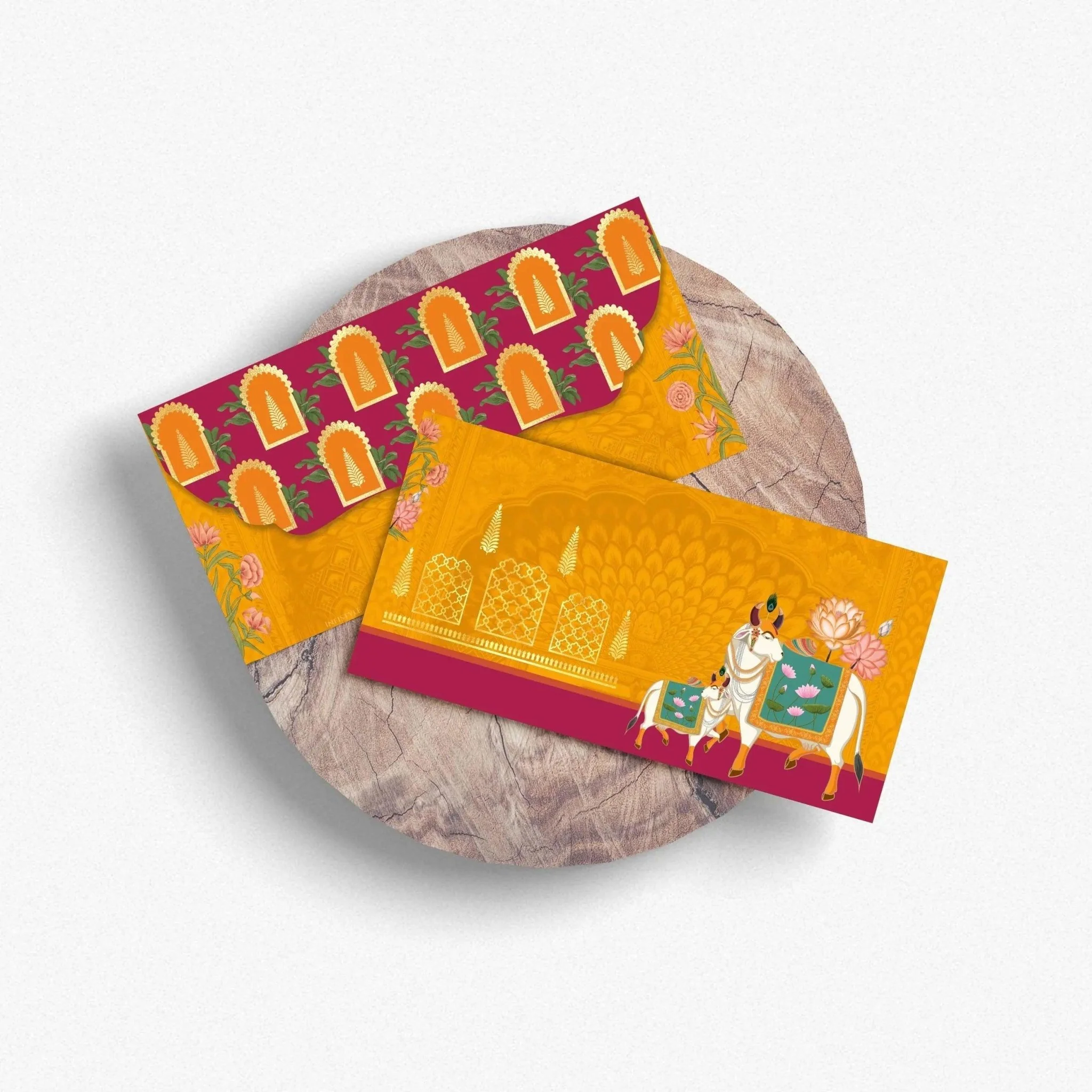 Assorted Wedding Luxe Envelope Set- Pichwai Design - Image 3