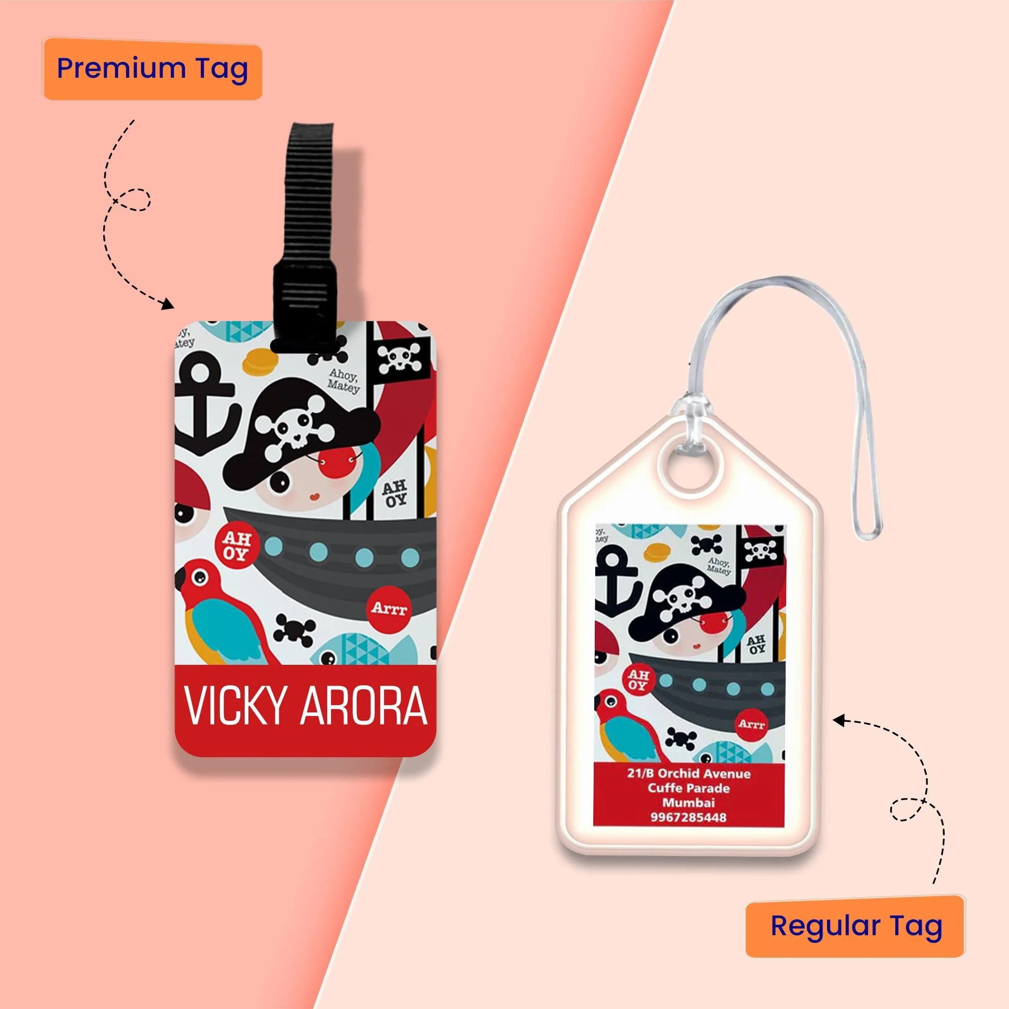 Personalized Bag Tags for Kids - Ahoy Design