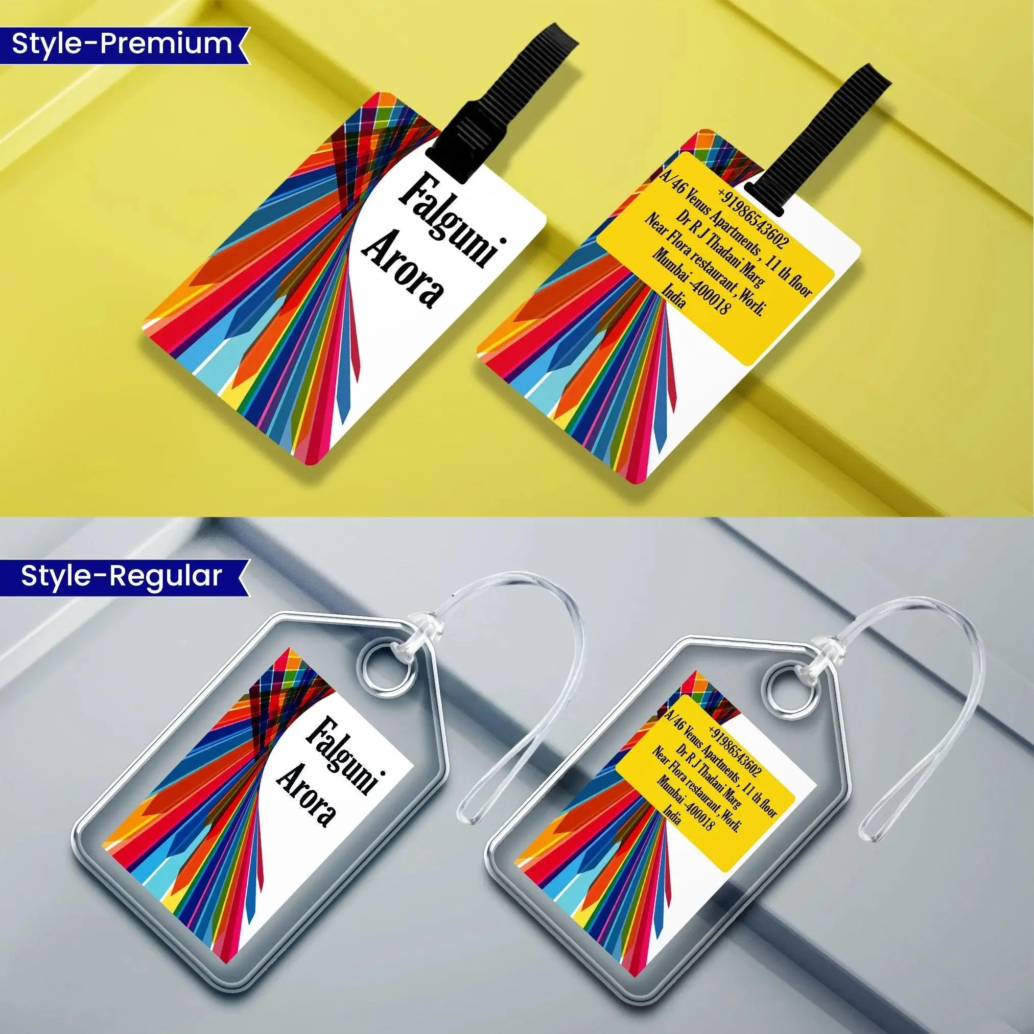 Personalized Luggage Tags -Different Strokes Design