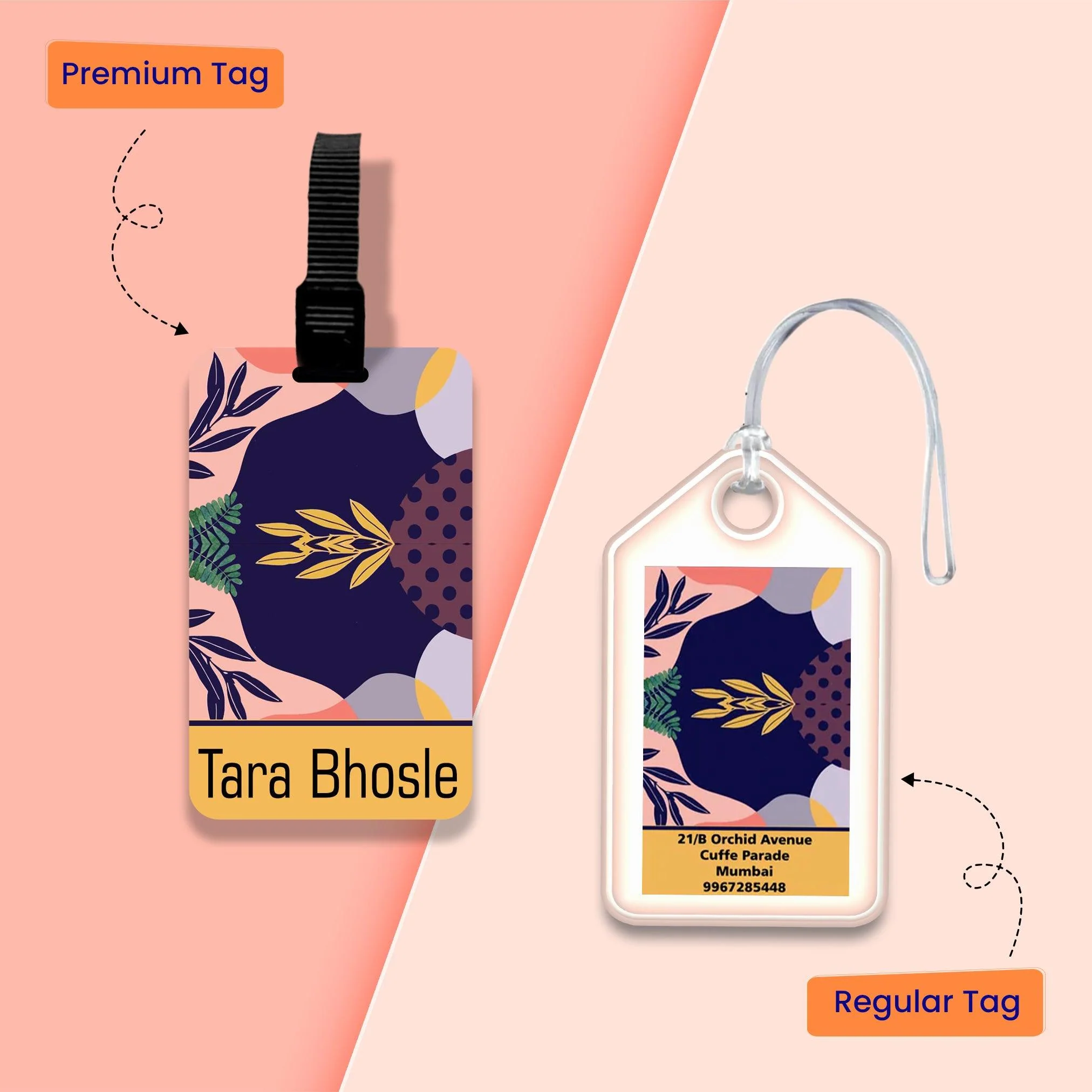 Personalized Bag Tags for Kids - Nature Design