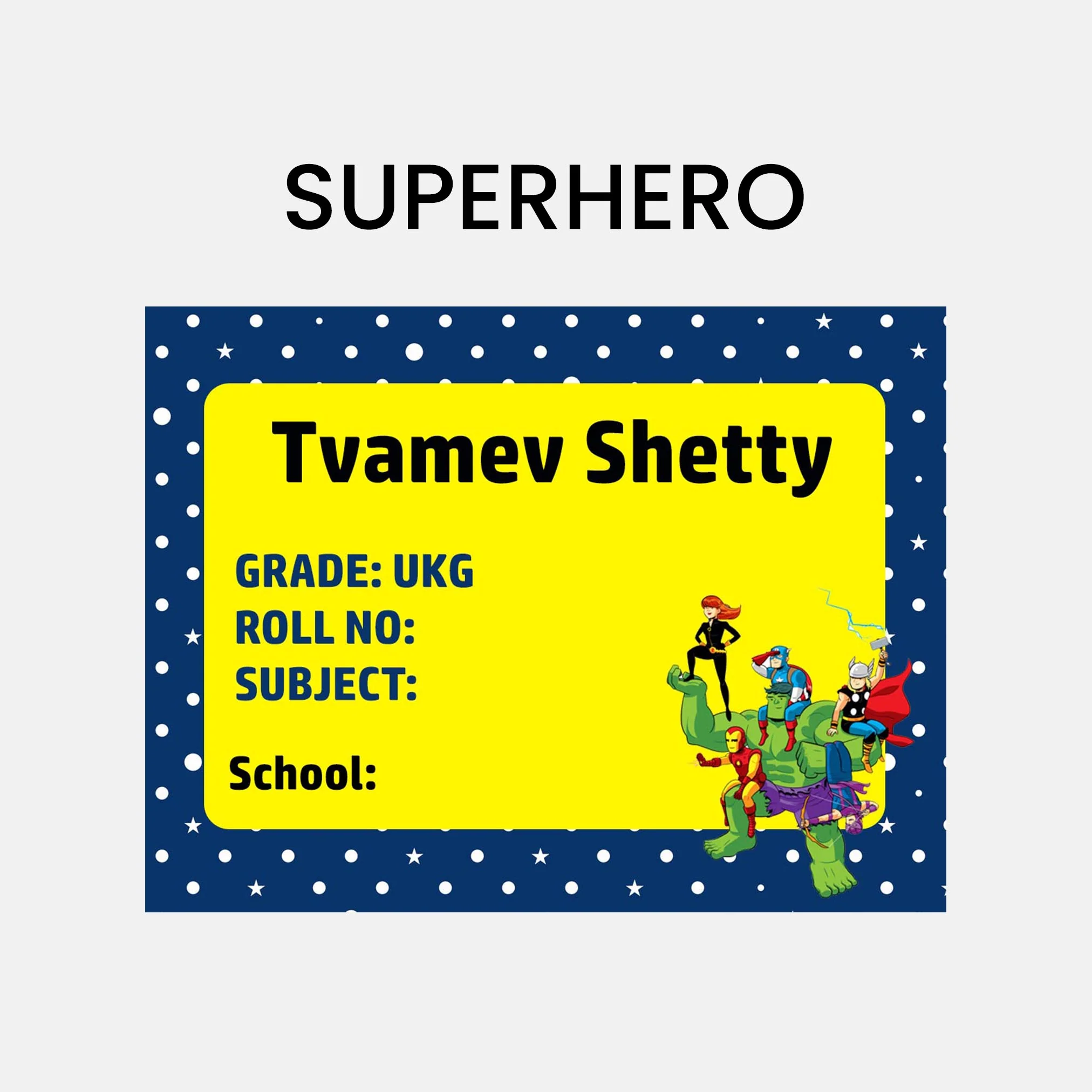 Book Labels & Stickers - SUPERHERO - Image 15