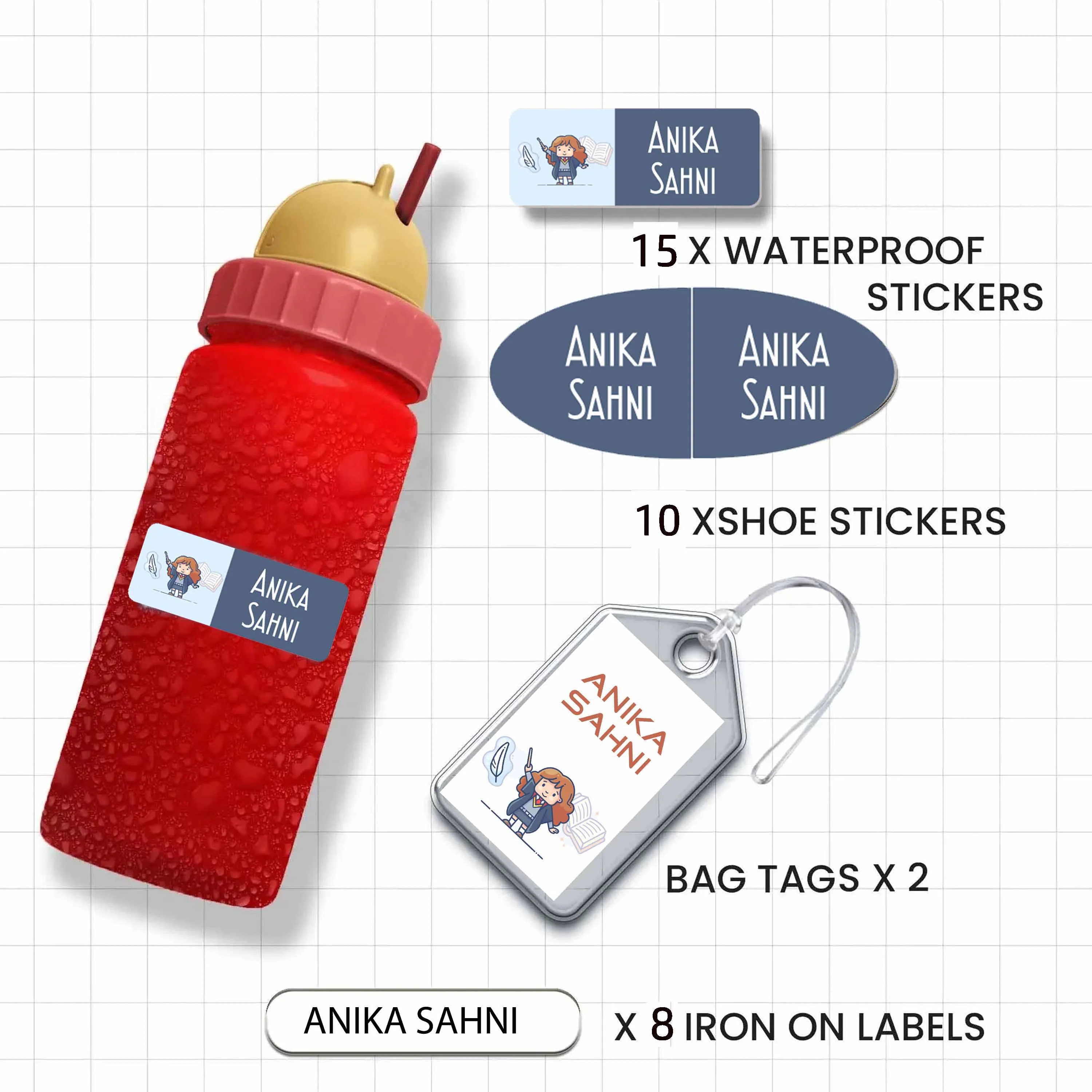 Classic Combo Labels Pack - Set of 35 labels- GIRLS & PRINCESS - Image 10