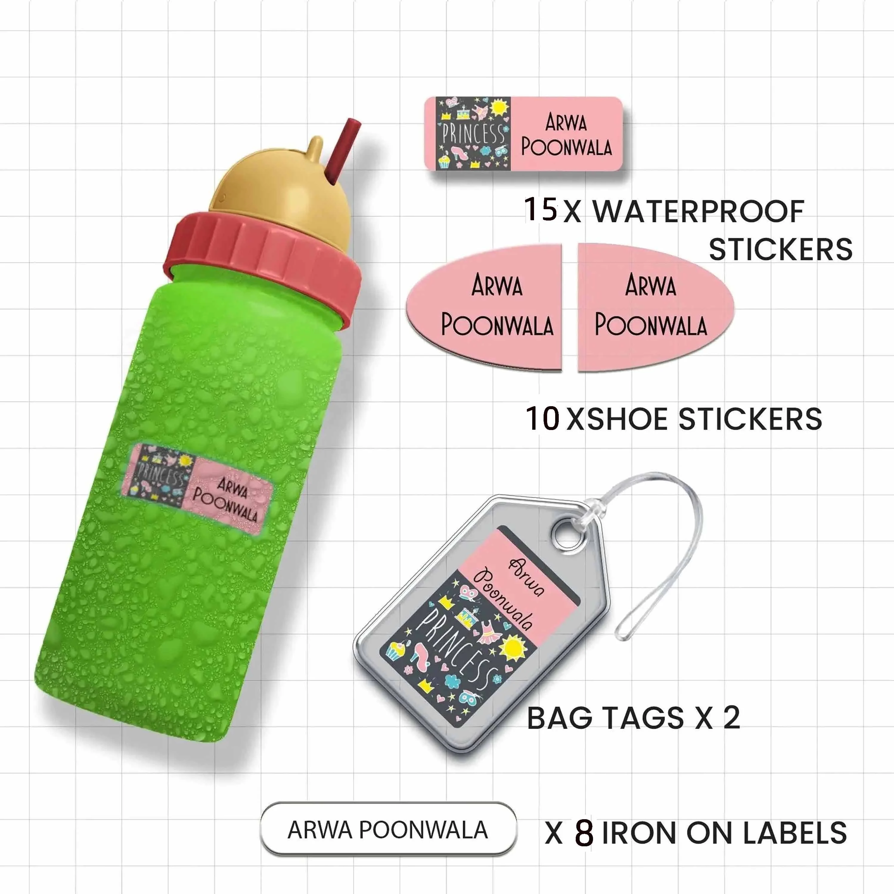 Classic Combo Labels Pack - Set of 35 labels- GIRLS & PRINCESS - Image 18