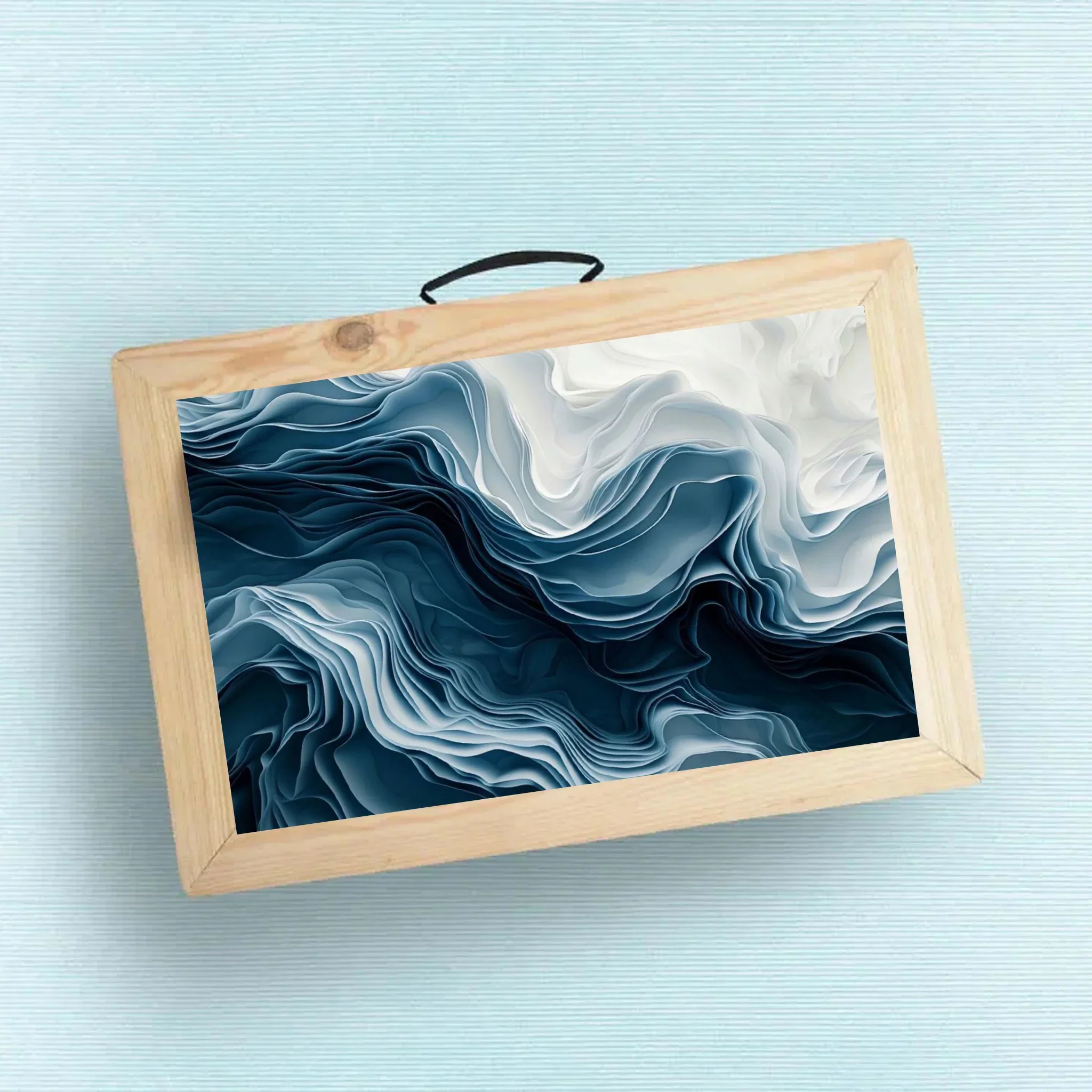 Custom Folding Desk - Crystal Tide Design