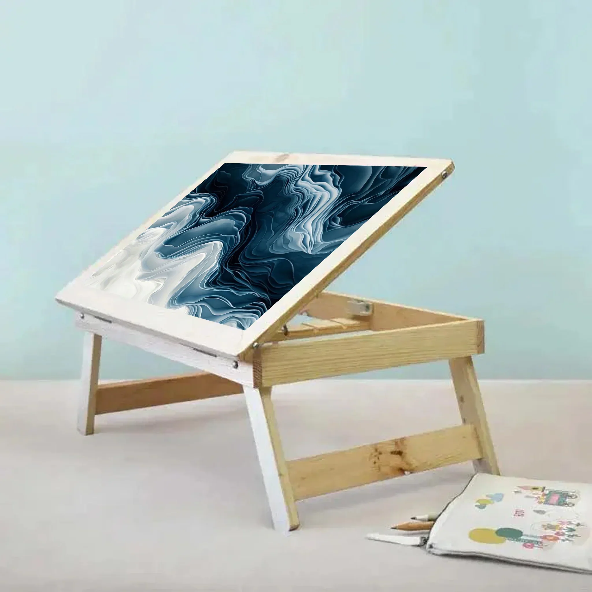Custom Folding Desk - Crystal Tide Design - Image 2