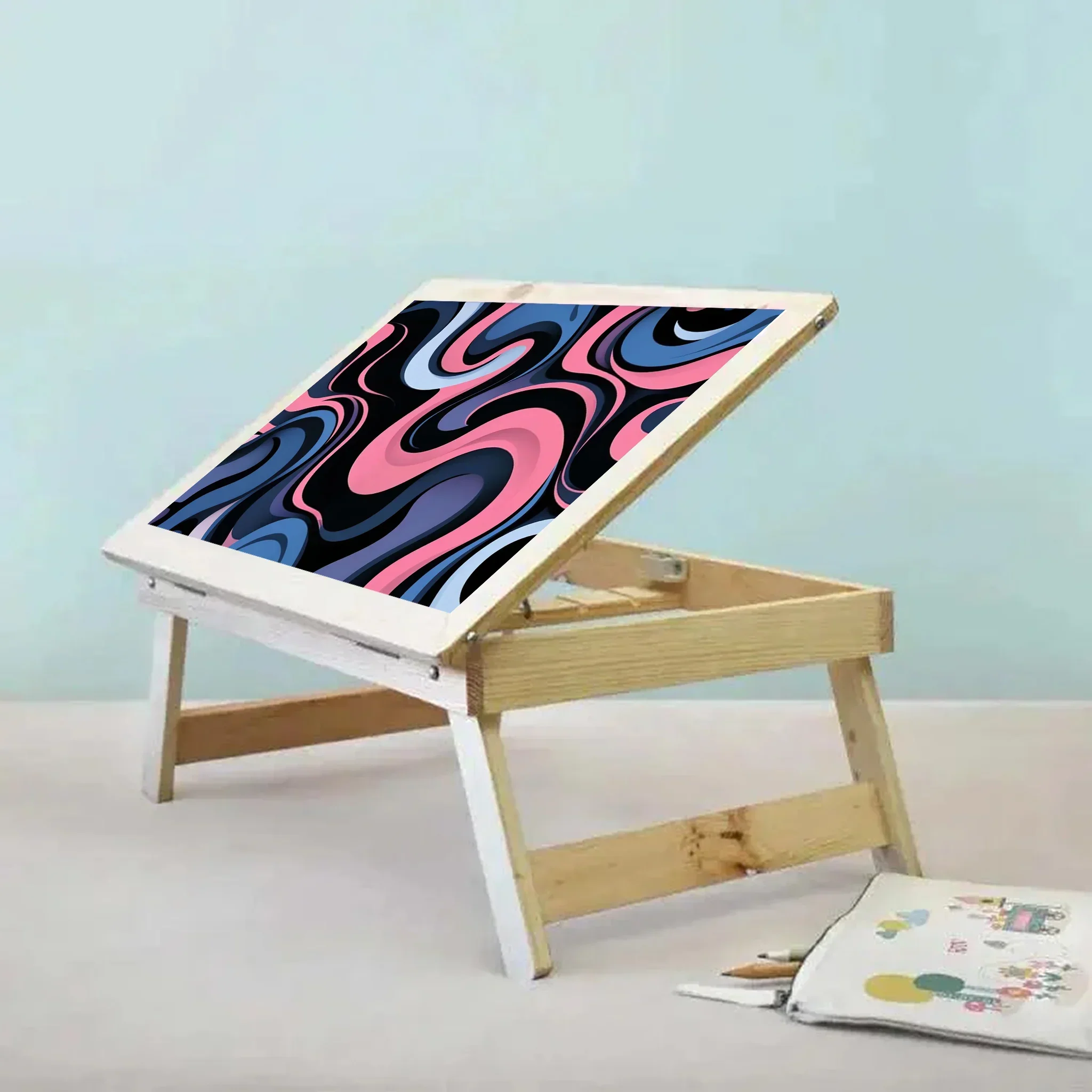 Custom Folding Desk - Infinity Swirl Design - Image 2