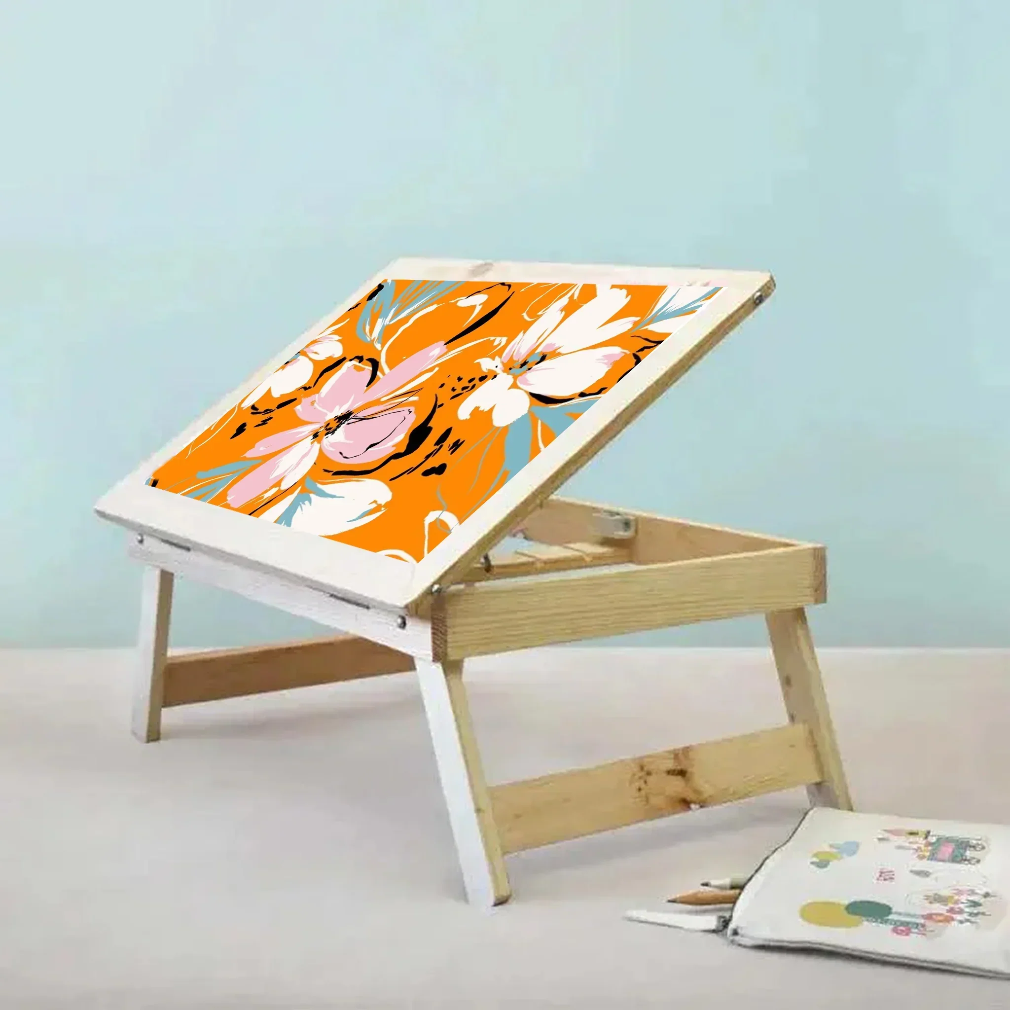 Custom Folding Desk - Saffron Serenity Design - Image 2