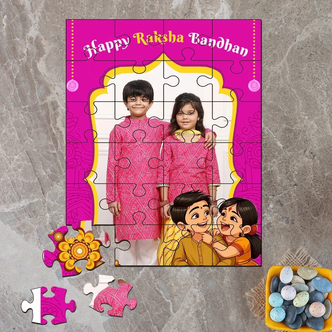 Custom Acrylic Photo Puzzle - Rakhi Theme - Image 2