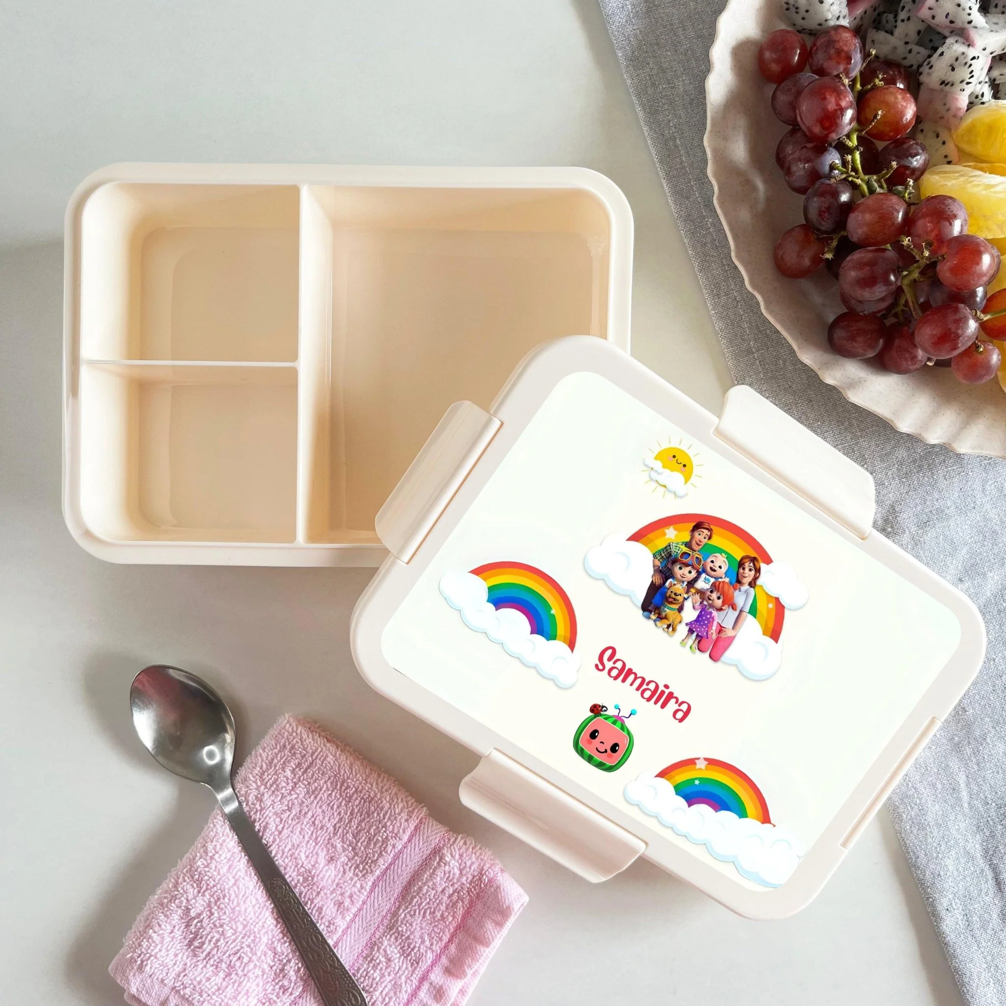 Custom Snack Box & Lunch Box for kids - Cocomelon Design - Image 4