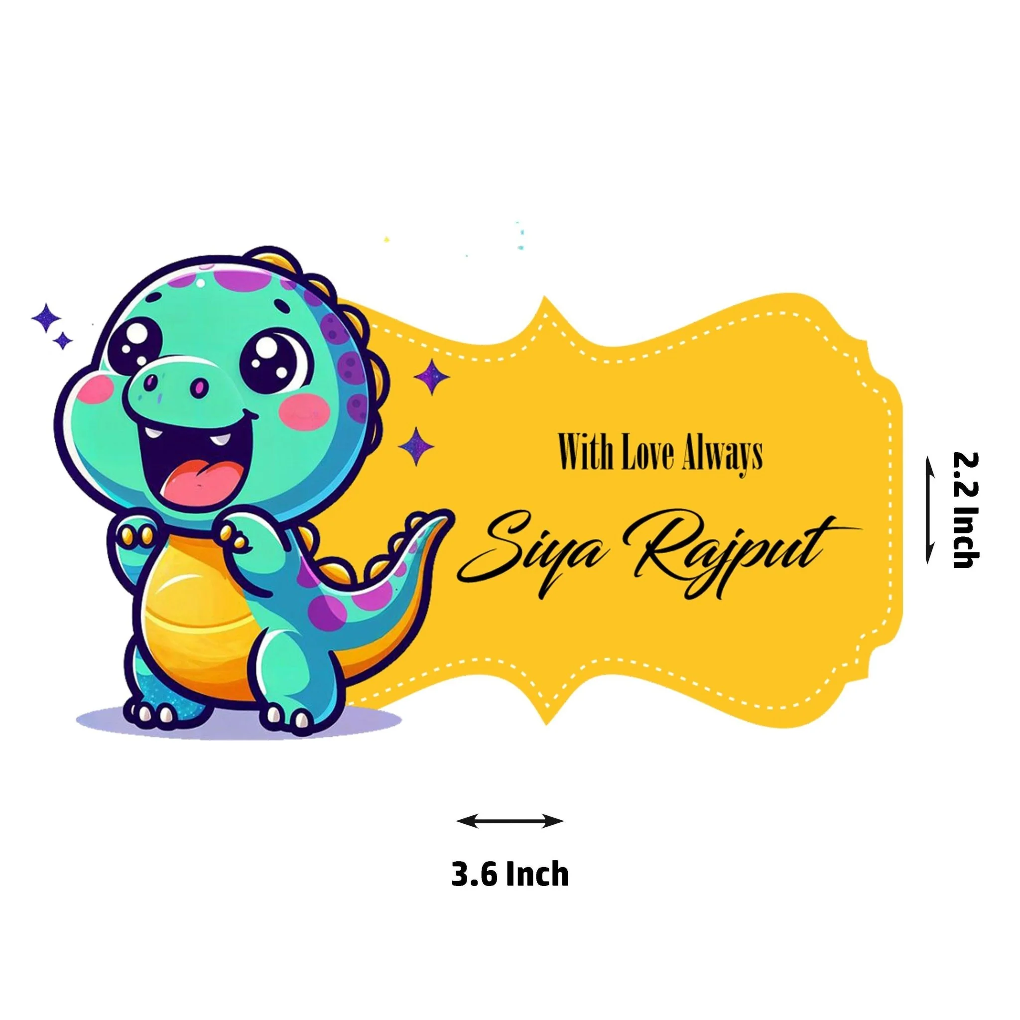 Die-Cut Gift Tags/Gift Labels - Dino Design - Image 2