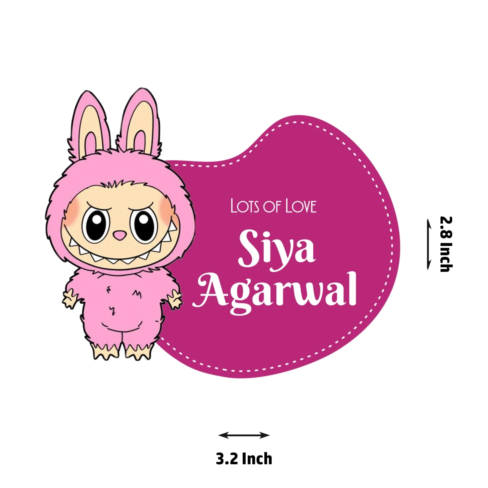 Die-Cut Gift Tags/Gift Labels - Labubu Design - Image 2