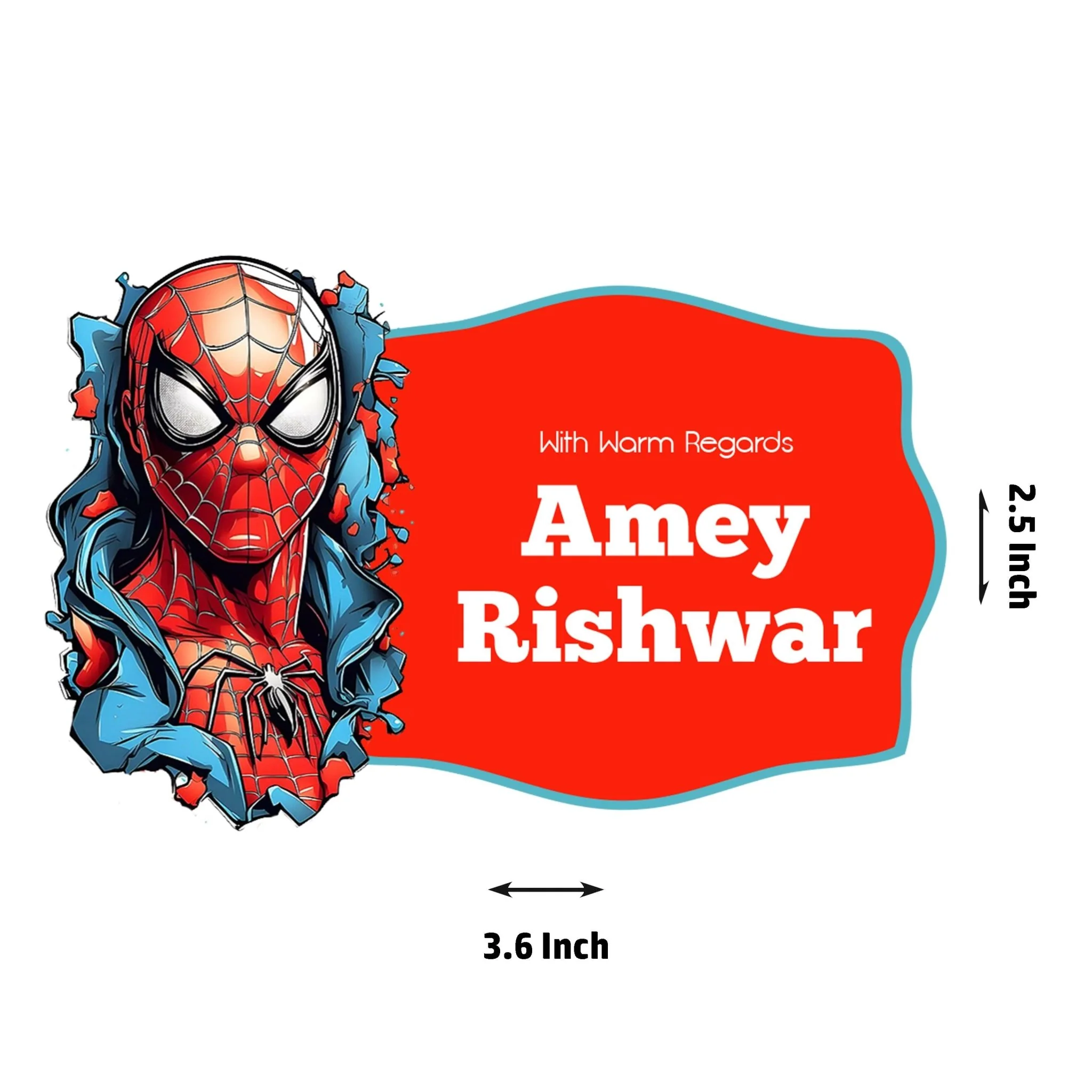 Die-Cut Gift Tags/Gift Labels - Spiderman Design - Image 2