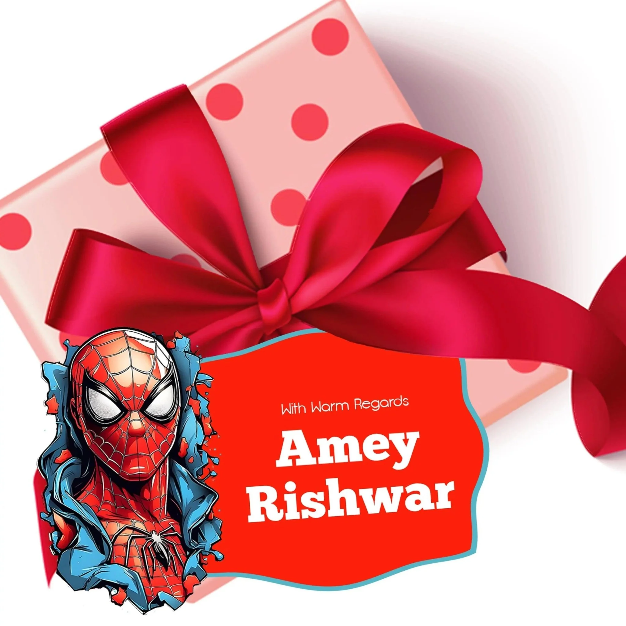 Die-Cut Gift Tags/Gift Labels - Spiderman Design - Image 3