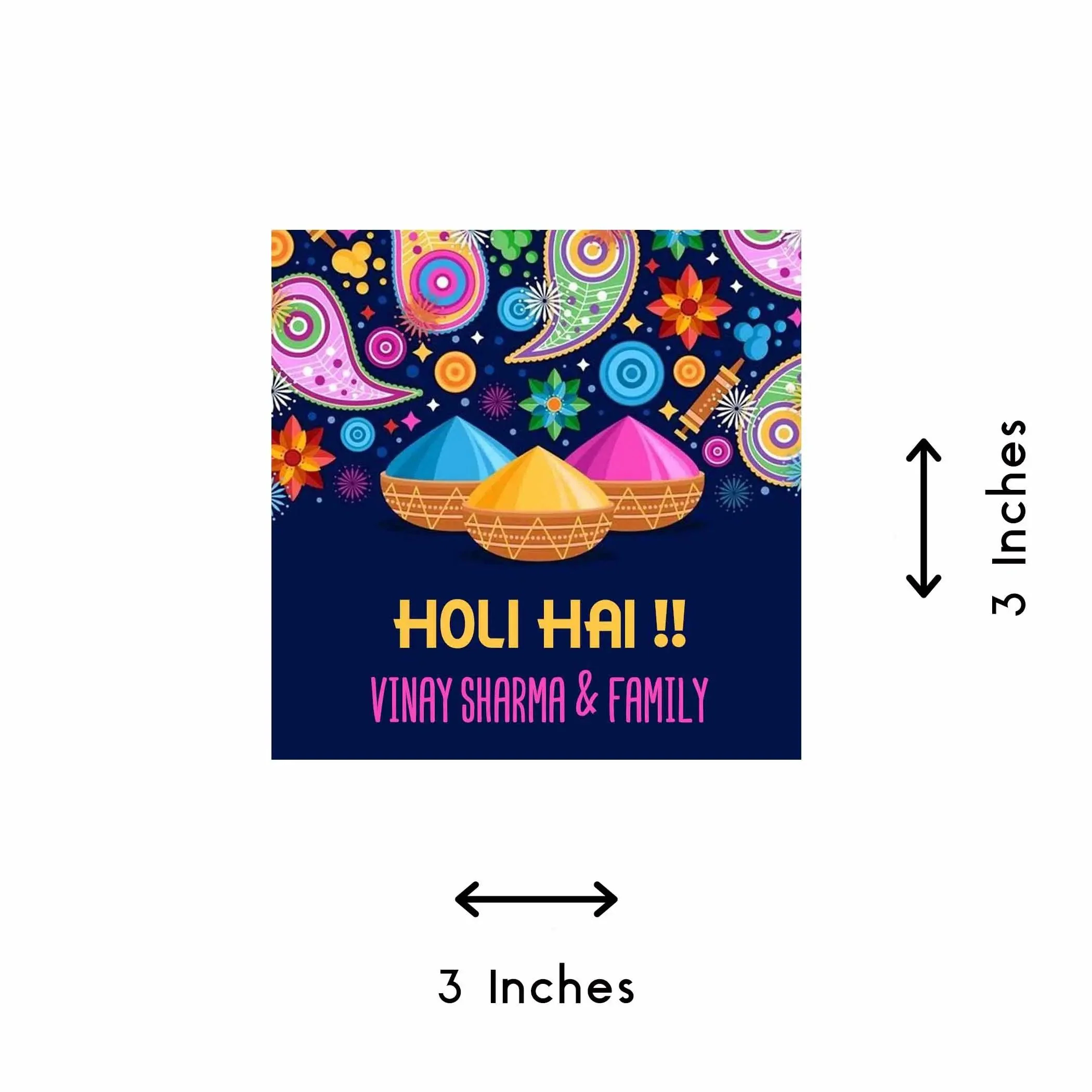 Festival of Colours - Happy Holi Gift tags - Set of 10 - Image 3