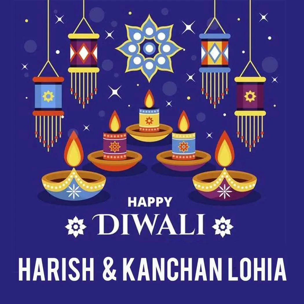 Happy Diwali Gift Tags/ Gift Stickers - Blue Harmony Design