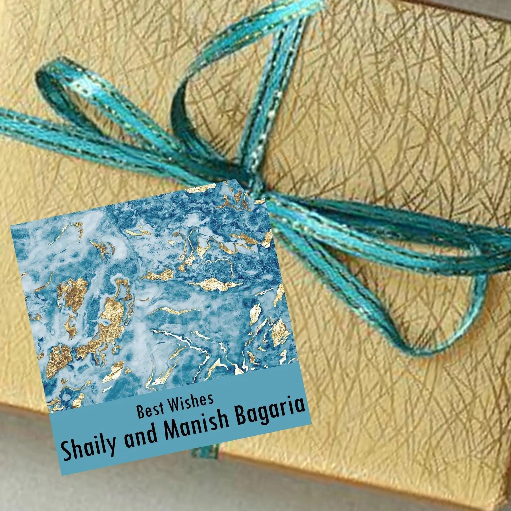 Gift tags / Gift Stickers - Blue Marble - Image 3