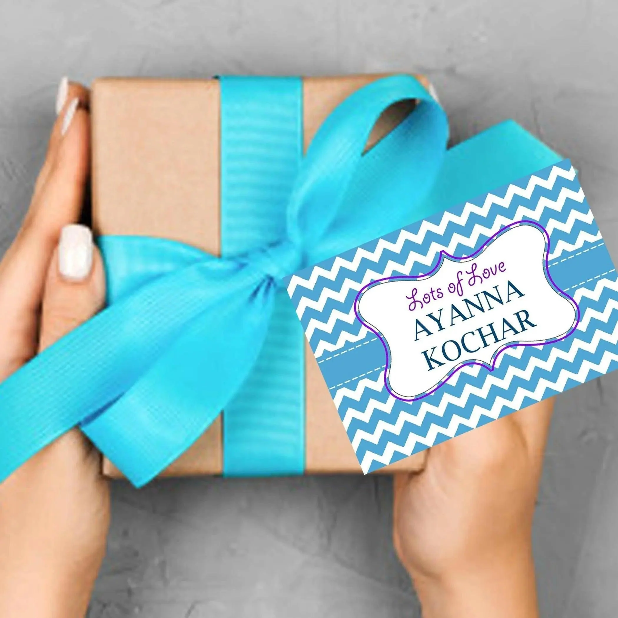 Gift tags / Gift Stickers - Chevron - Image 3