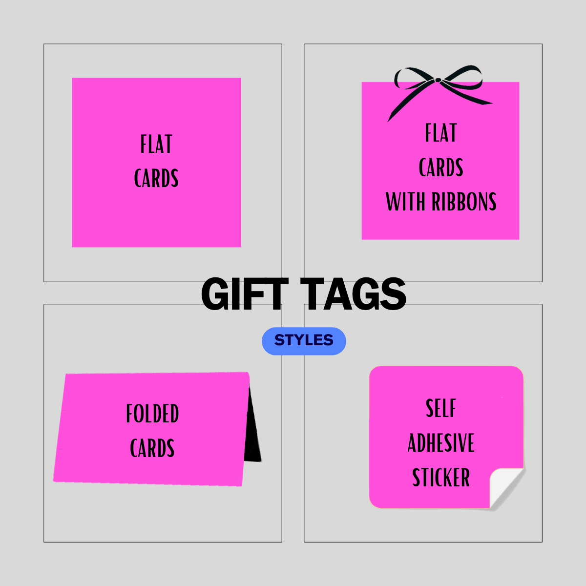 Gift tags / Gift Stickers - Chevron Silver - Image 2