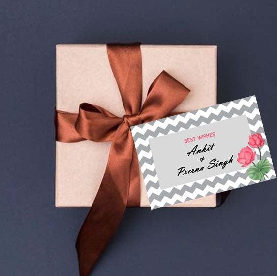Gift tags / Gift Stickers - Chevron Silver - Image 3