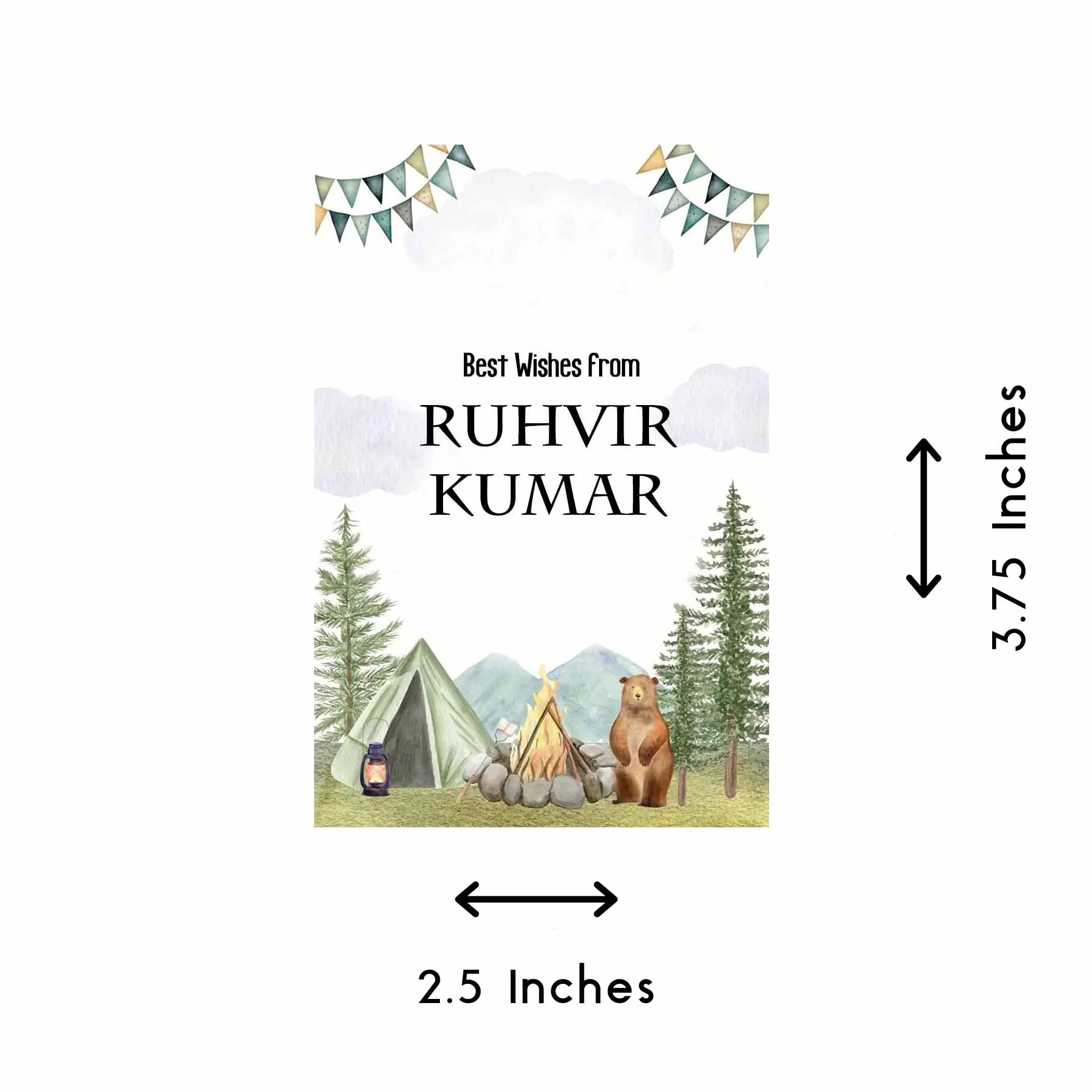Gift tags / Gift Stickers -  Camping theme