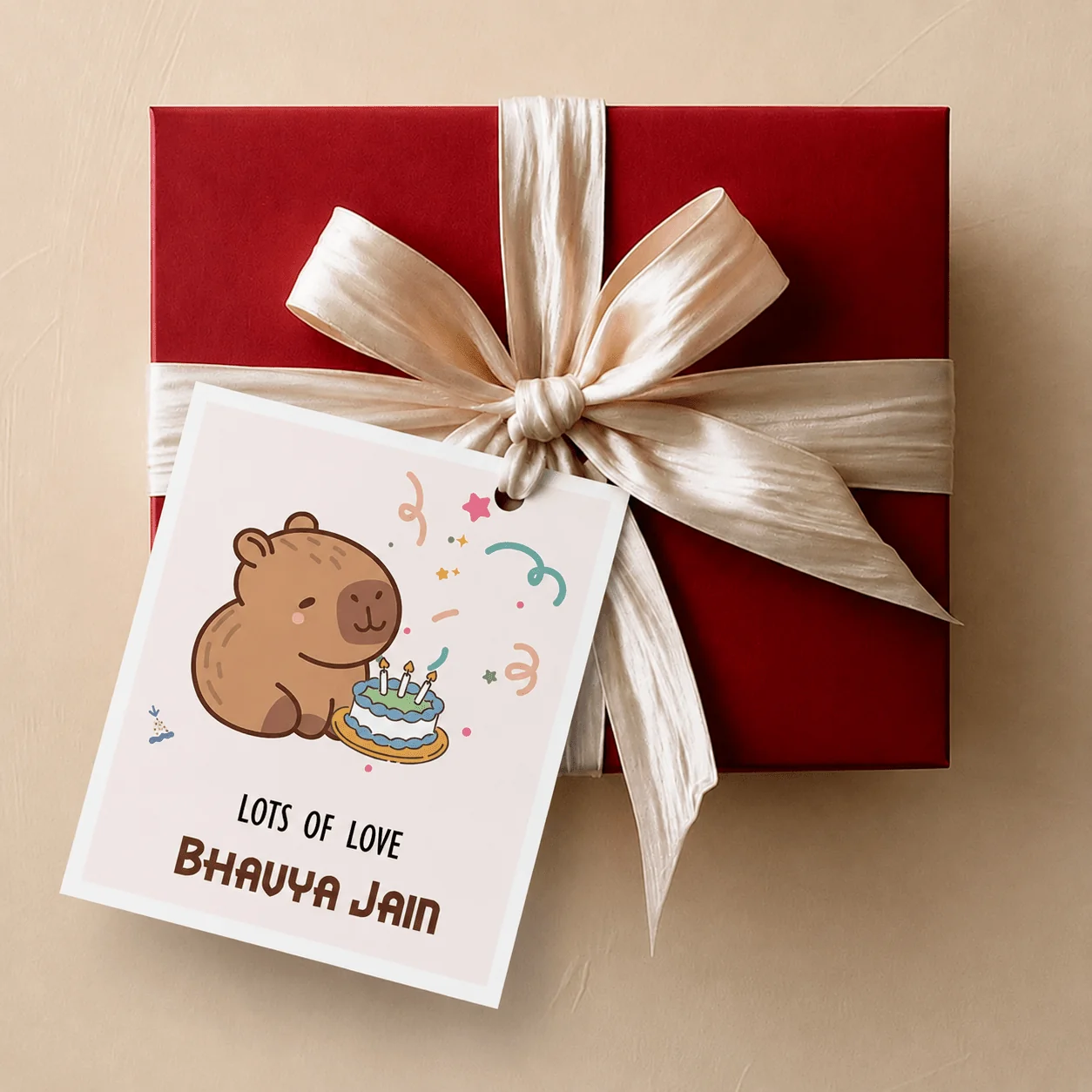 Personalised Gift tags / Gift Stickers - Capybara - Image 3