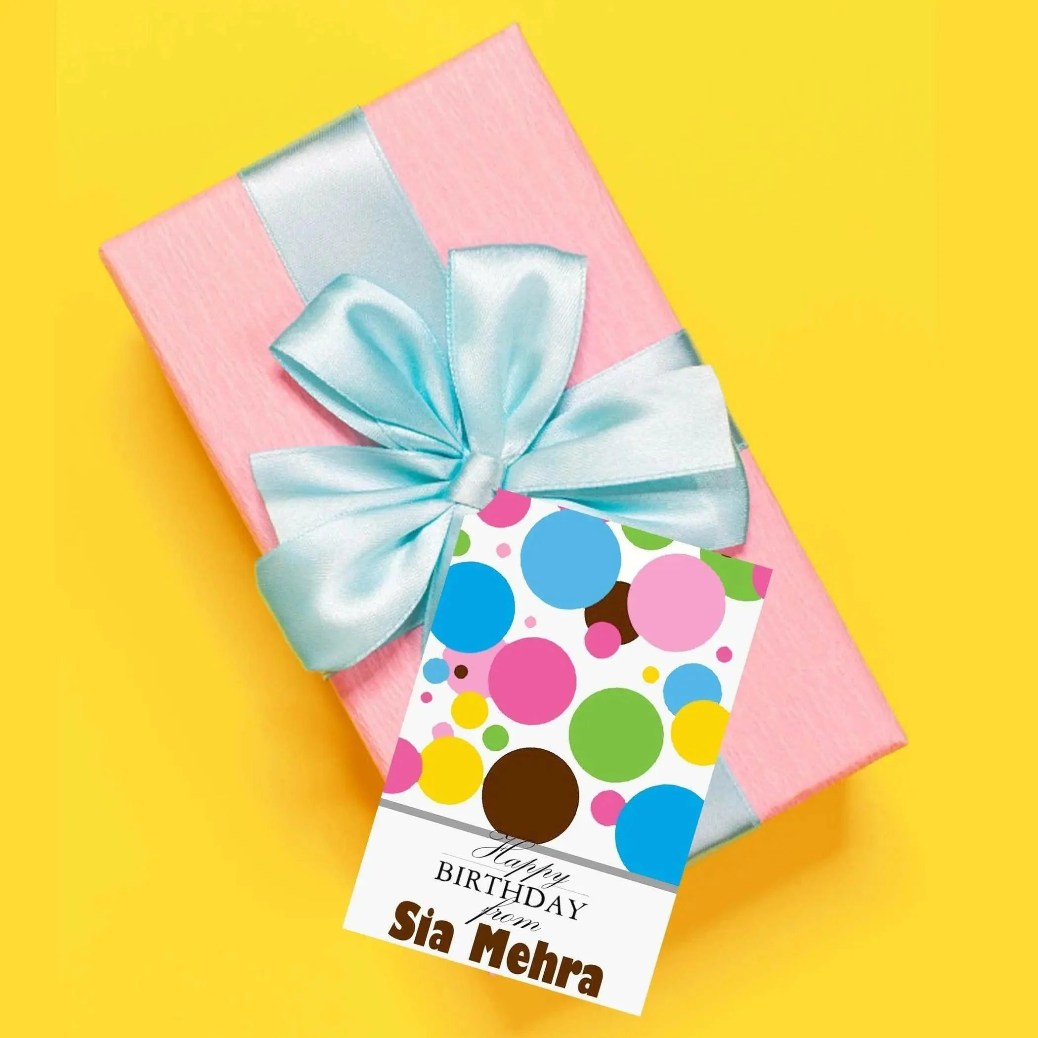 Gift tags / Gift Stickers - Pink Polka Dots - Image 3