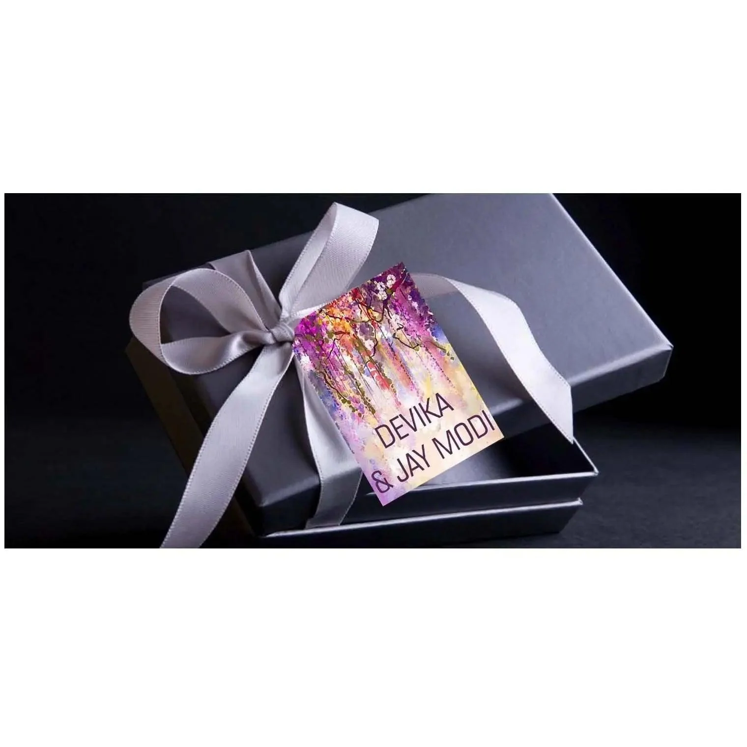 Gift tags / Gift Stickers - Purple Art