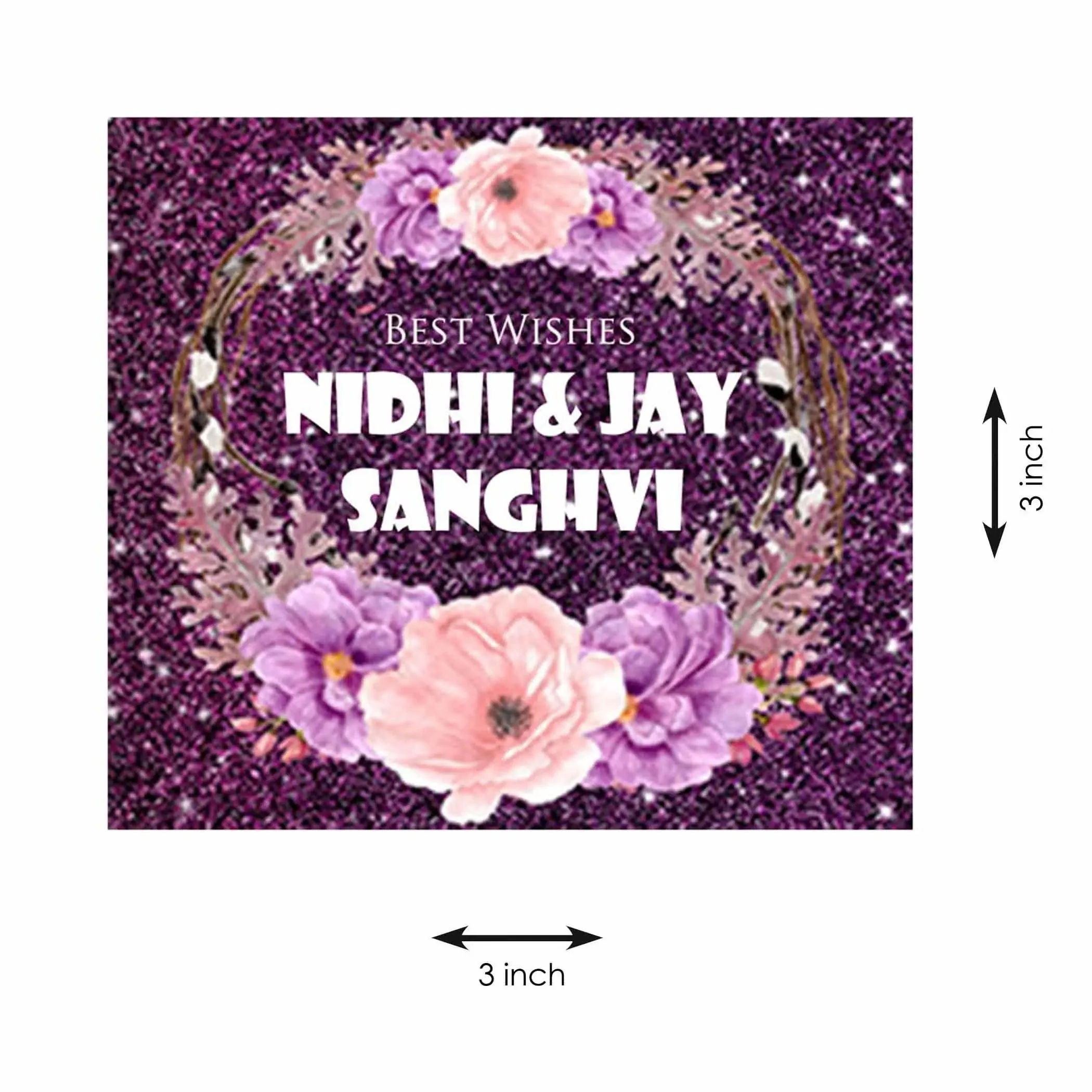 Gift tags / Gift Stickers - Purple Glitter