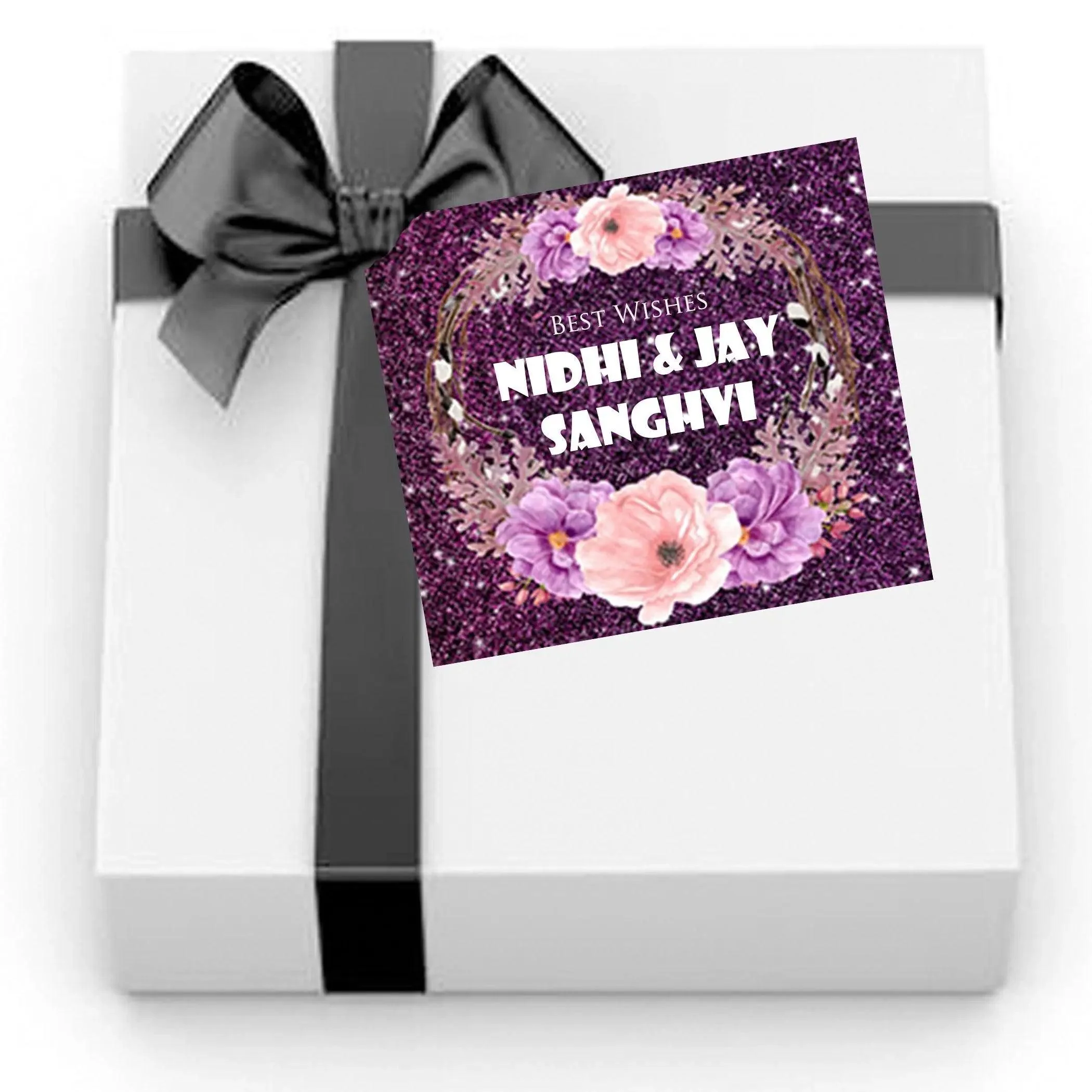 Gift tags / Gift Stickers - Purple Glitter - Image 4