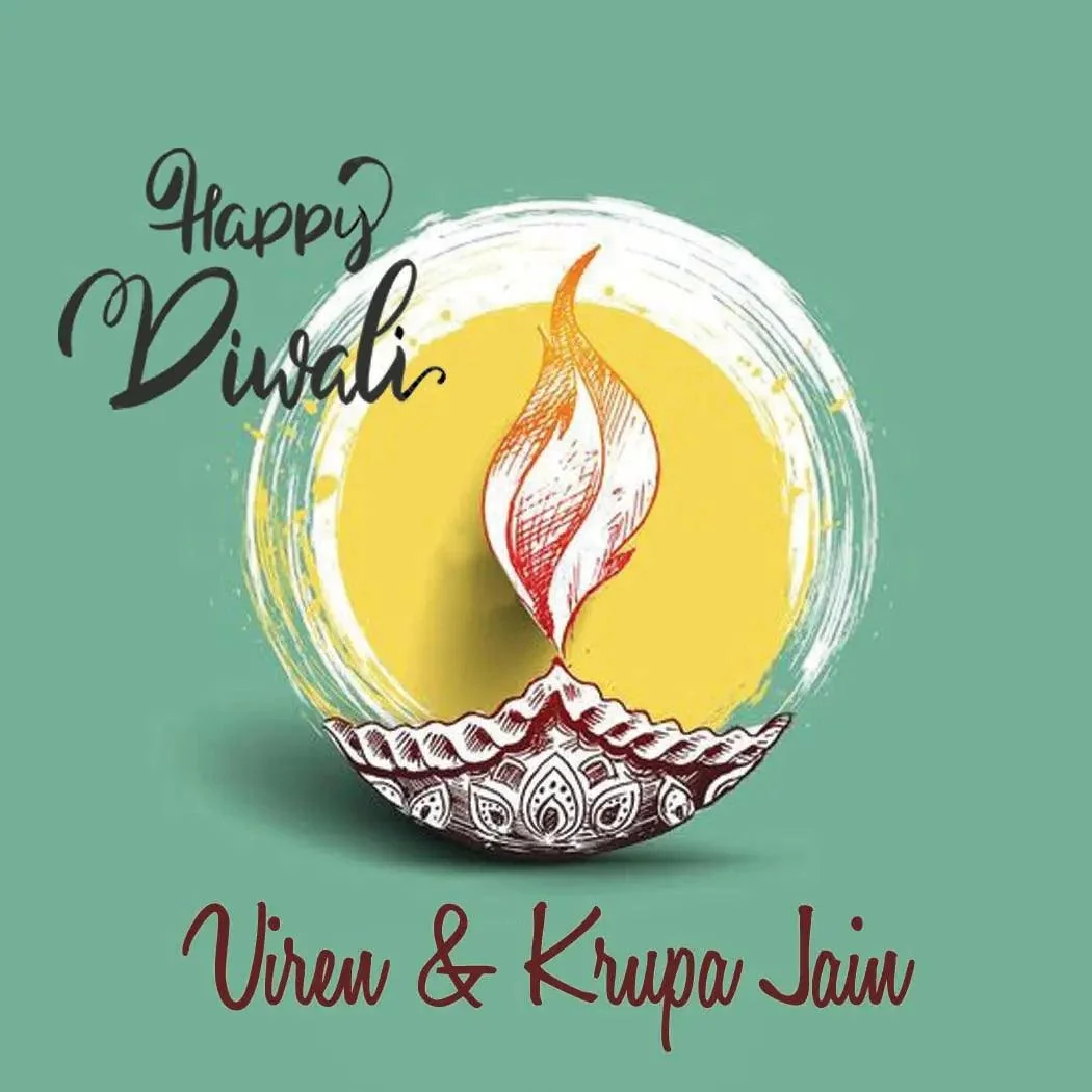 Happy Diwali Gift Tags/ Gift Stickers - Motif Diya