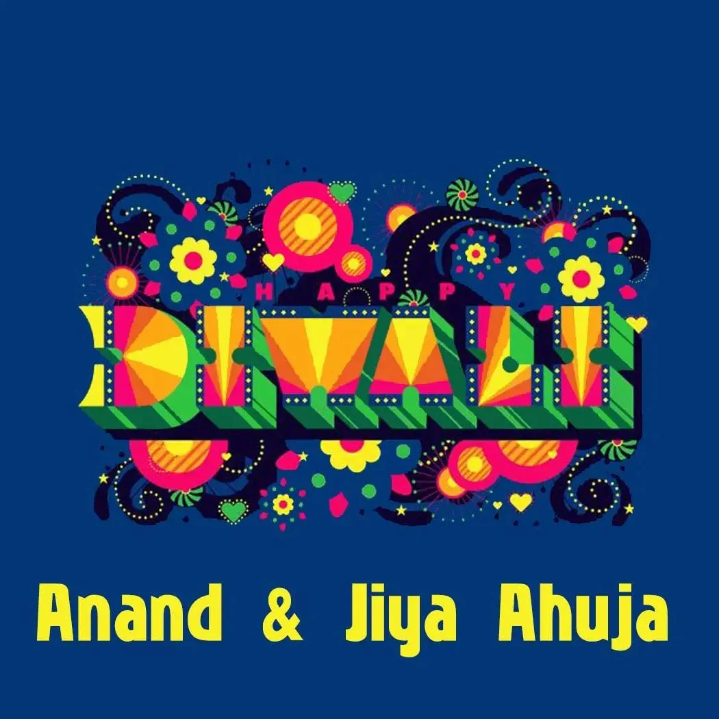 Happy Diwali Gift Tags/ Gift Stickers - Neon Diwali Design