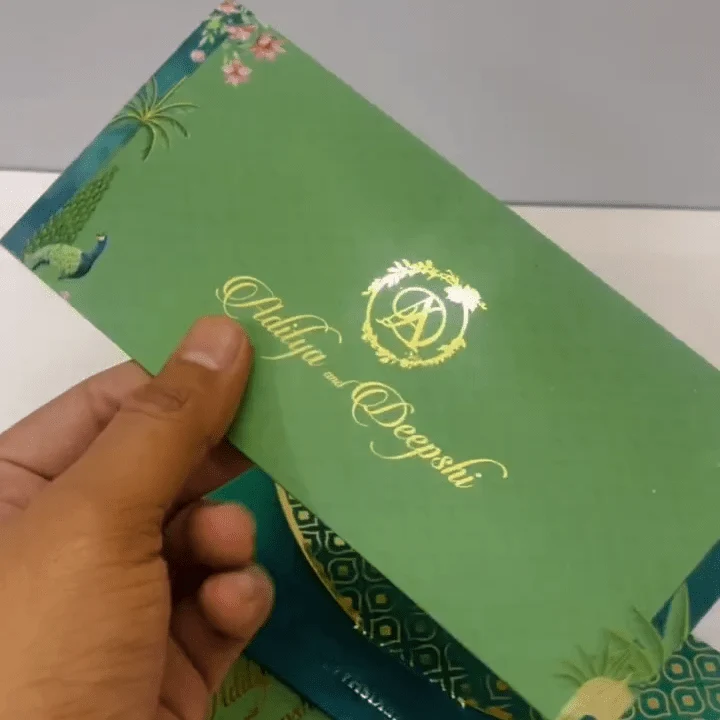 Luxe Gold Foil Money Envelopes - Emerald Royale - Image 3