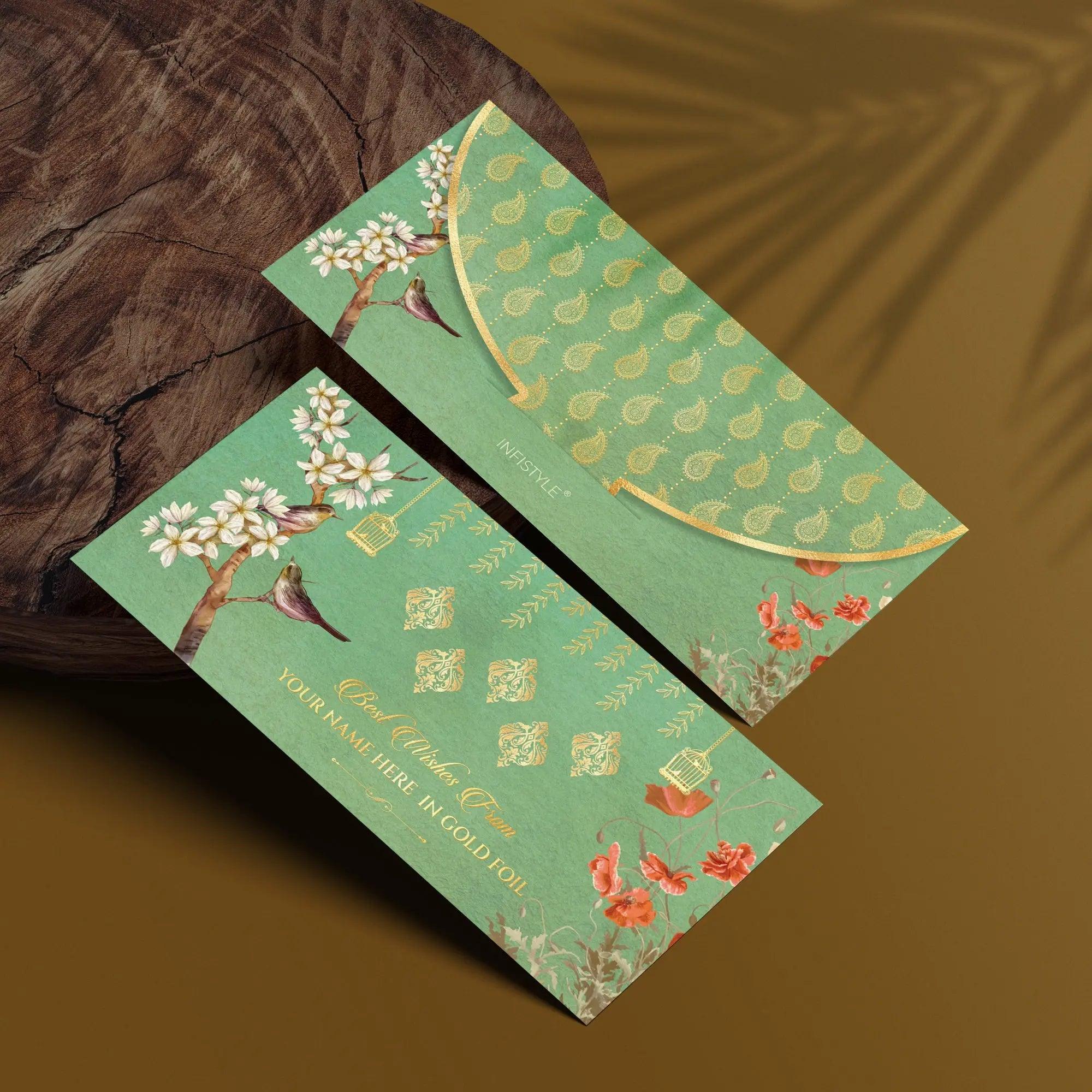 Luxe Gold Foil Money Envelopes - Flora and Fauna - Image 4