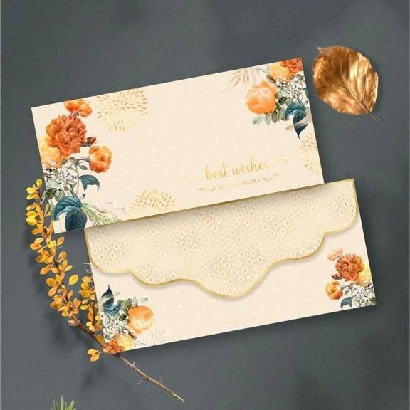 Luxe Gold Foil Money Envelopes -Floral Blossom - Image 2