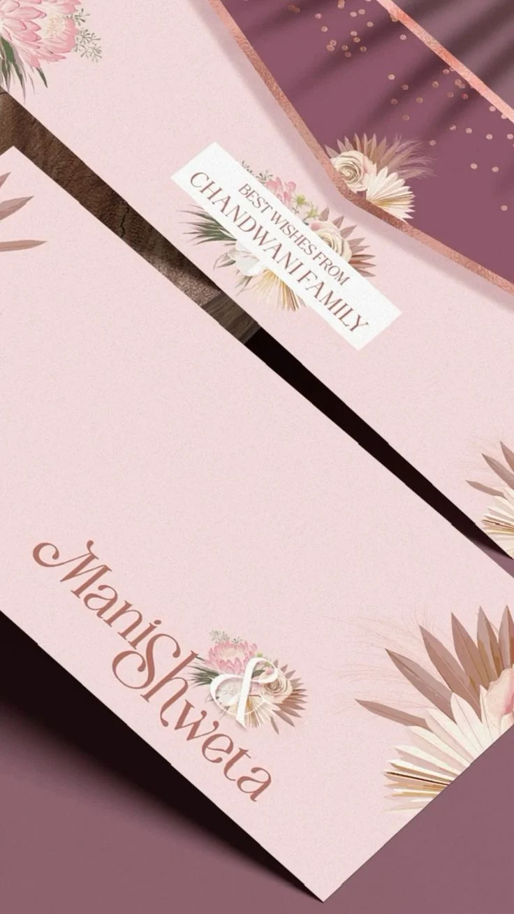 Luxe Gold Foil Money Envelopes -Pink Blossom - Image 2
