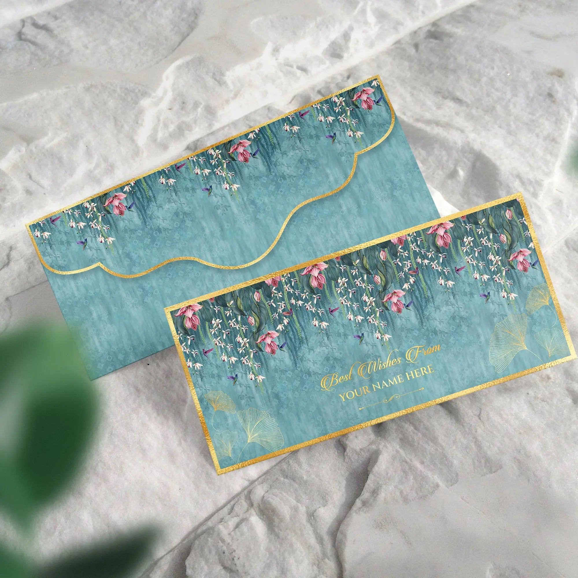Luxe Gold Foil Money Envelopes -Royal Blooms - Image 3
