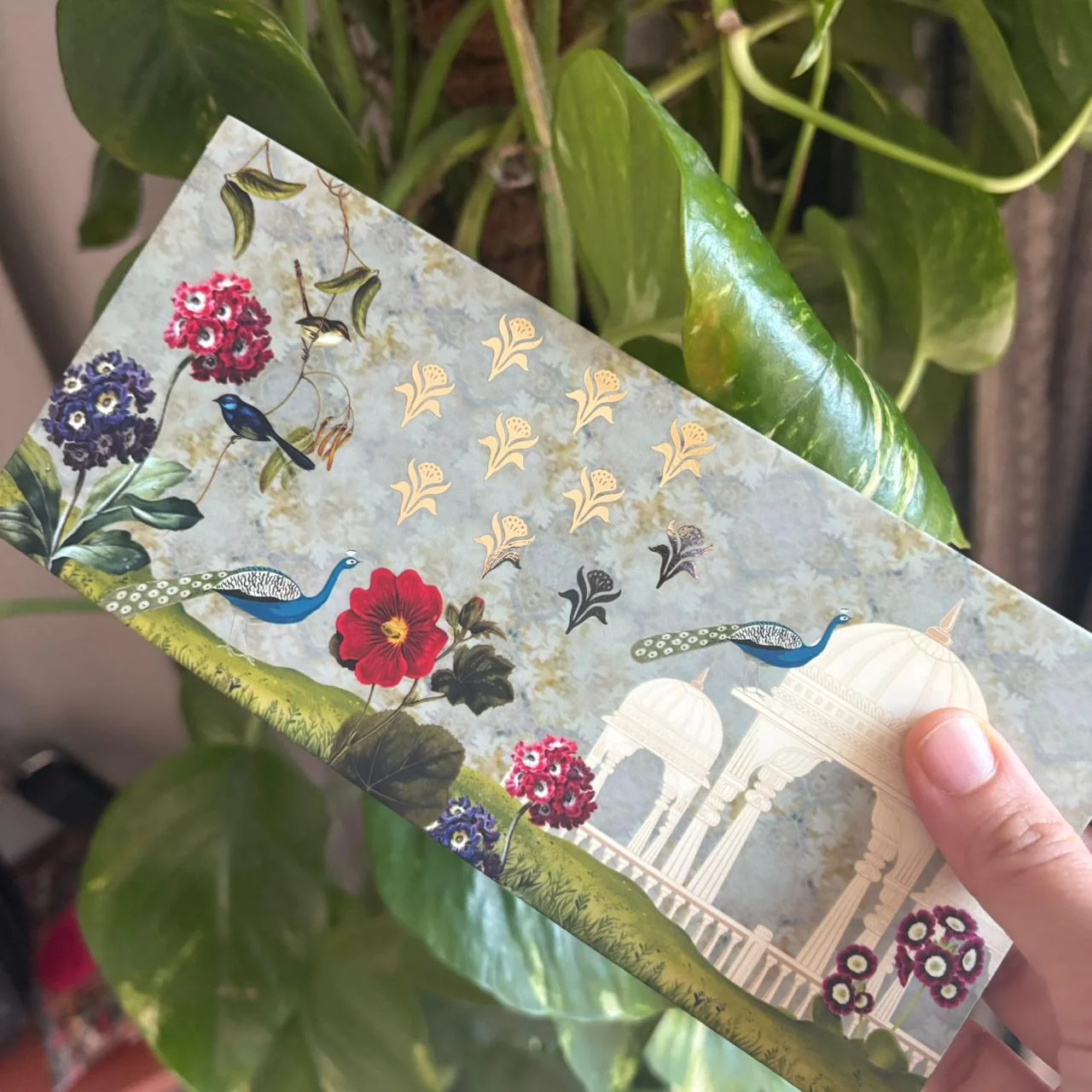 Luxe Gold Foil Money Envelopes -Royal Peacock Garden - Image 2