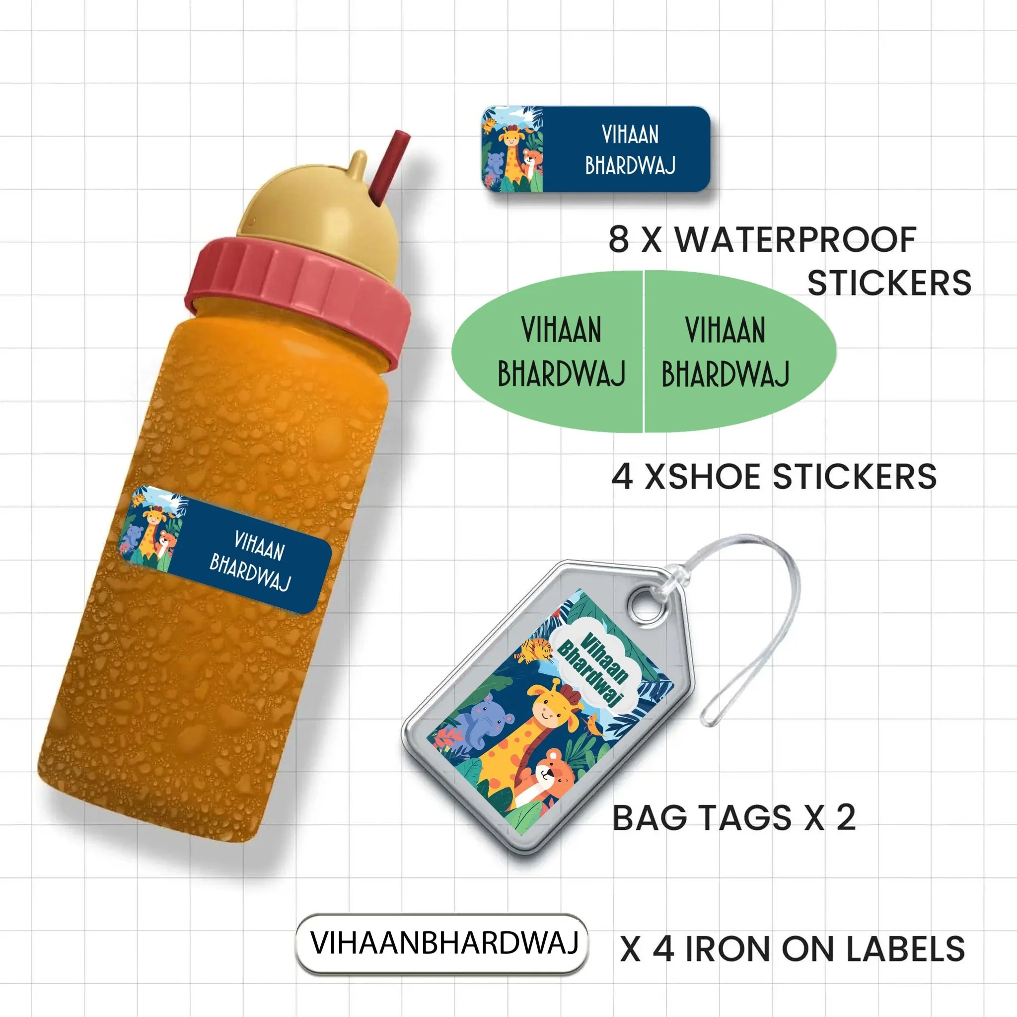 Mini Combo Labels Pack - Set of 18 - ANIMALS & NATURE - Image 15