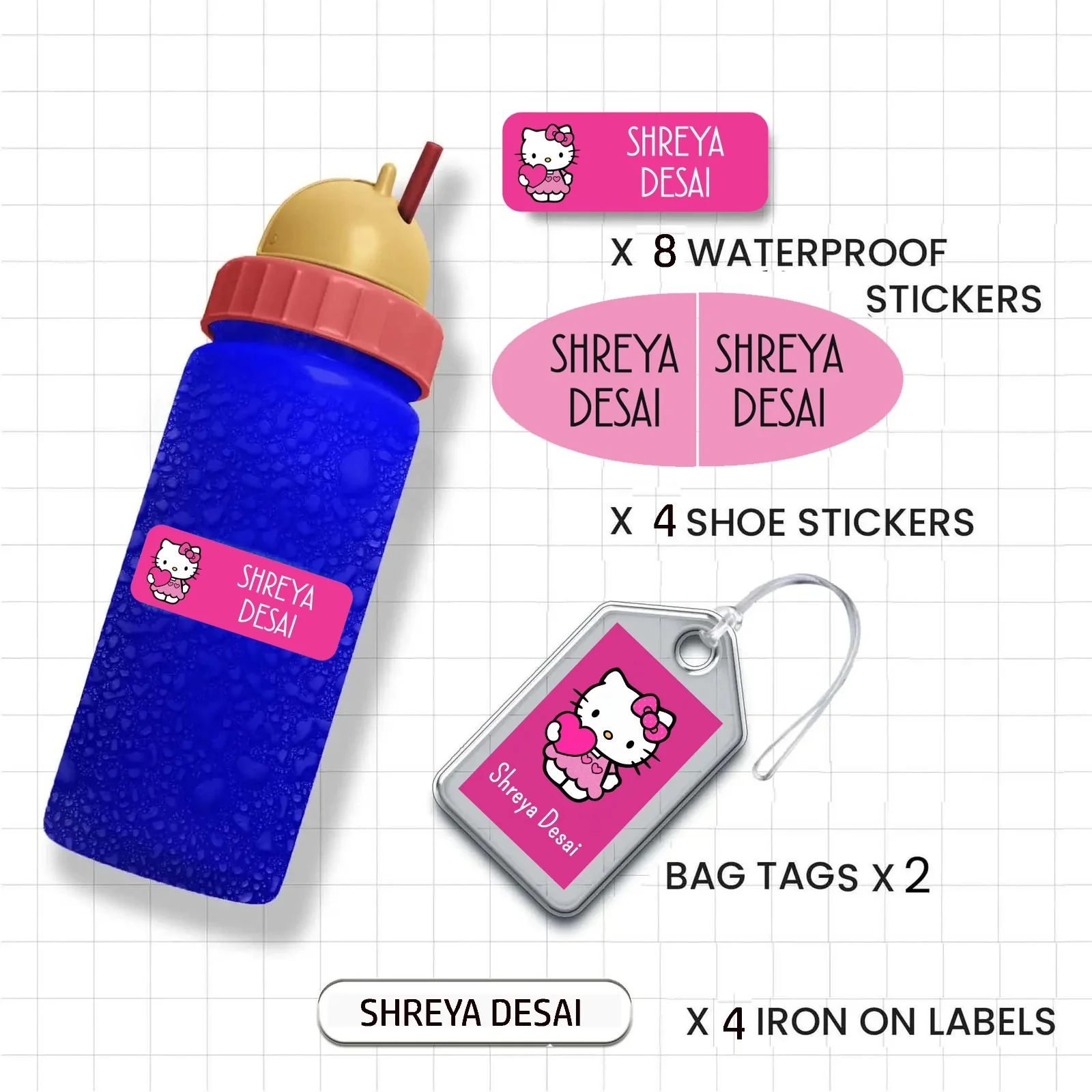 Mini Combo Label Pack - Set of 18 - GIRLS & PRINCESS THEME - Image 32