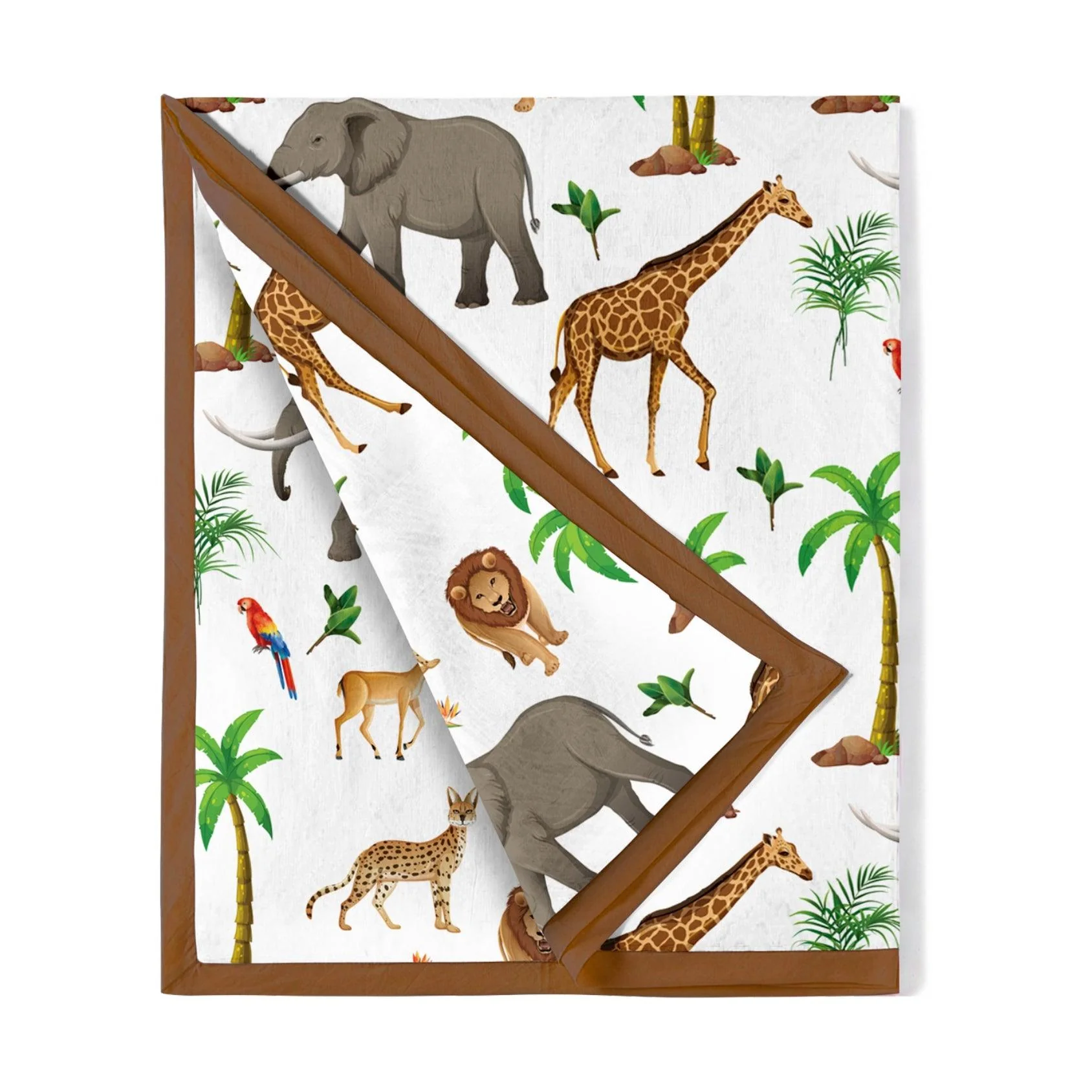 Perosnalised Cotton Blankets for Kids - Safari Snuggles design - Image 3